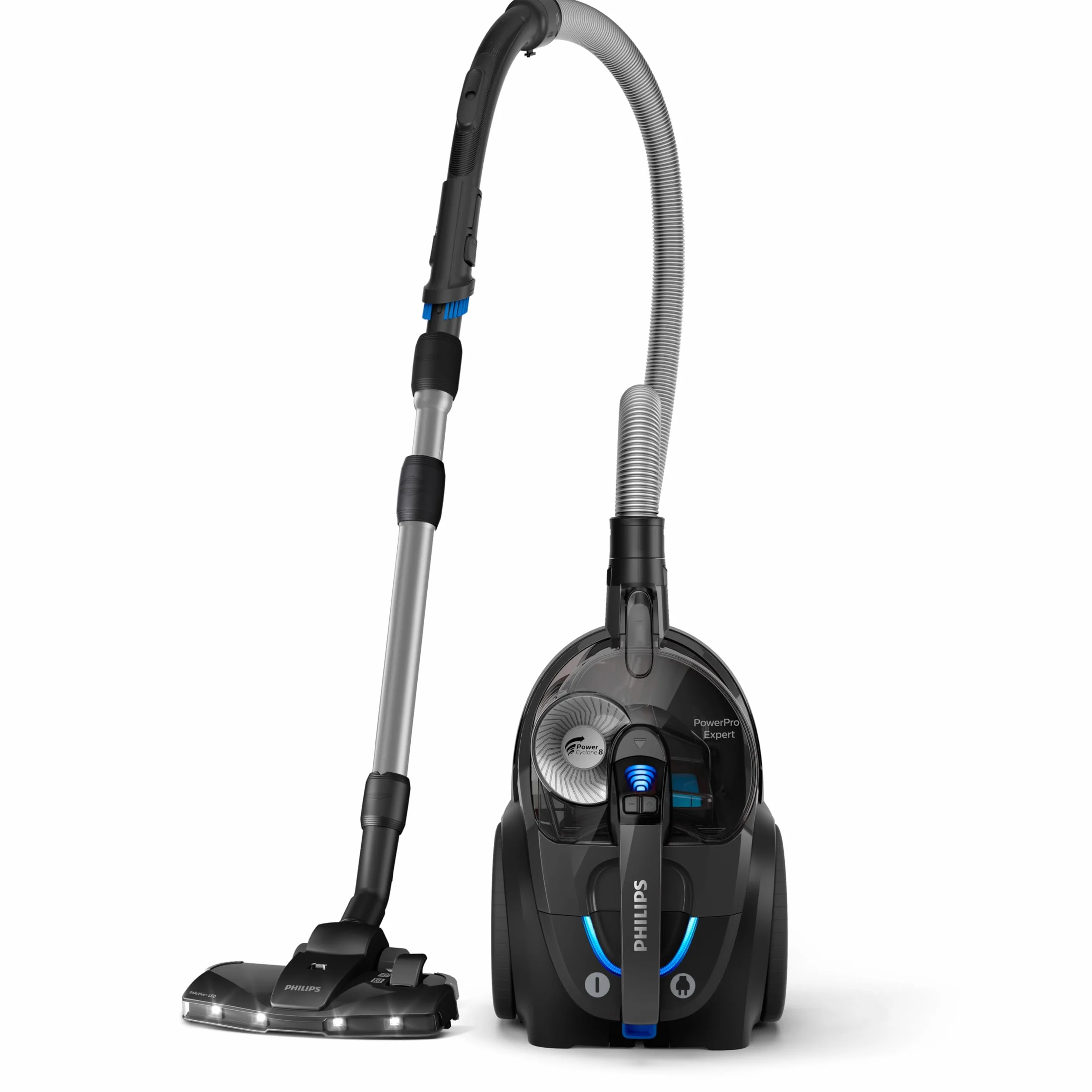 Philips Odkurzacz bezworkowy serii 7000 PowerCyclone 8 900W TriActive+ LED Filtr antyalergiczny Czarny