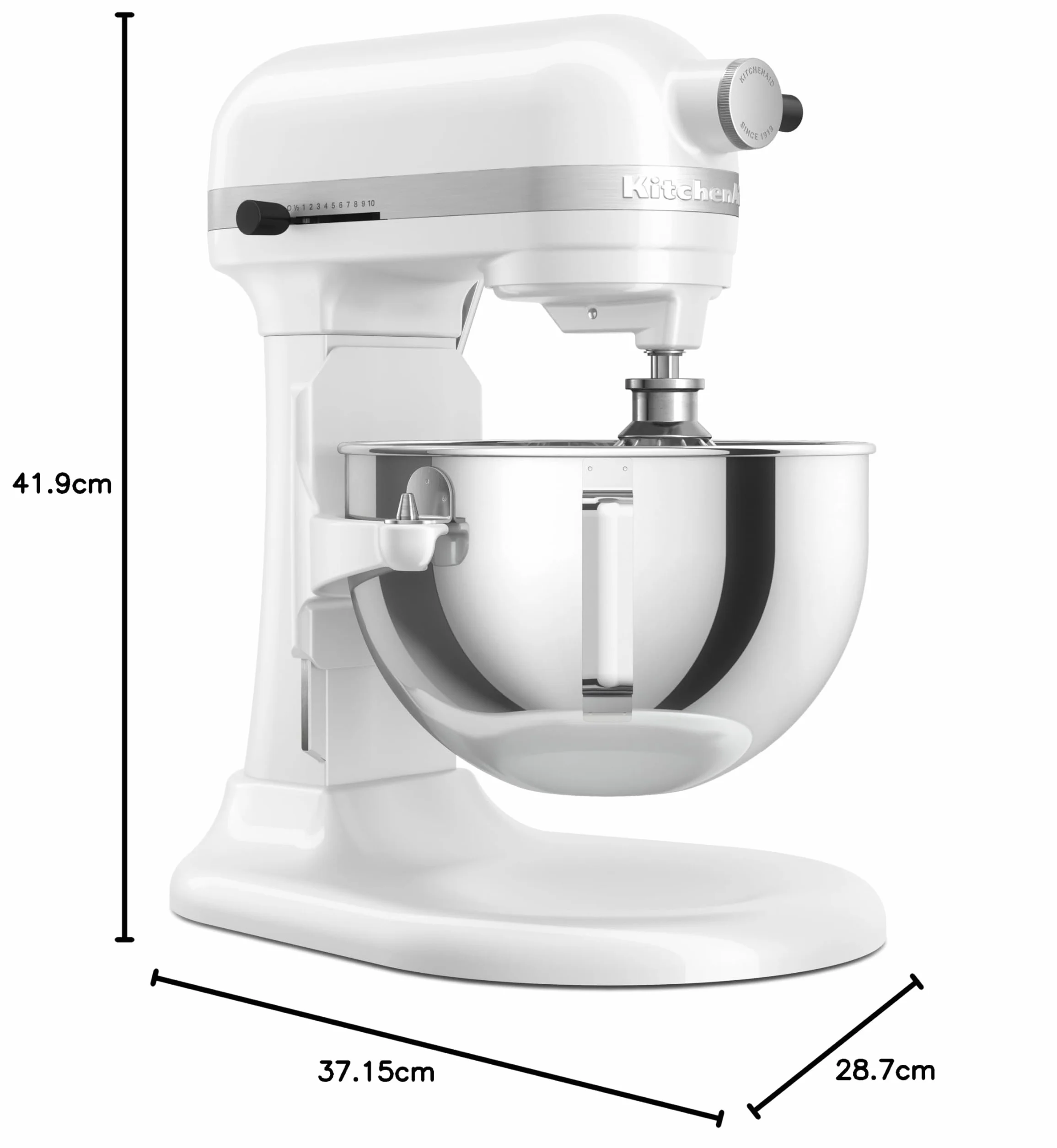 KitchenAid KSM55SXXEWH Planeta Mikser 5,2 l Biały Heavy Duty