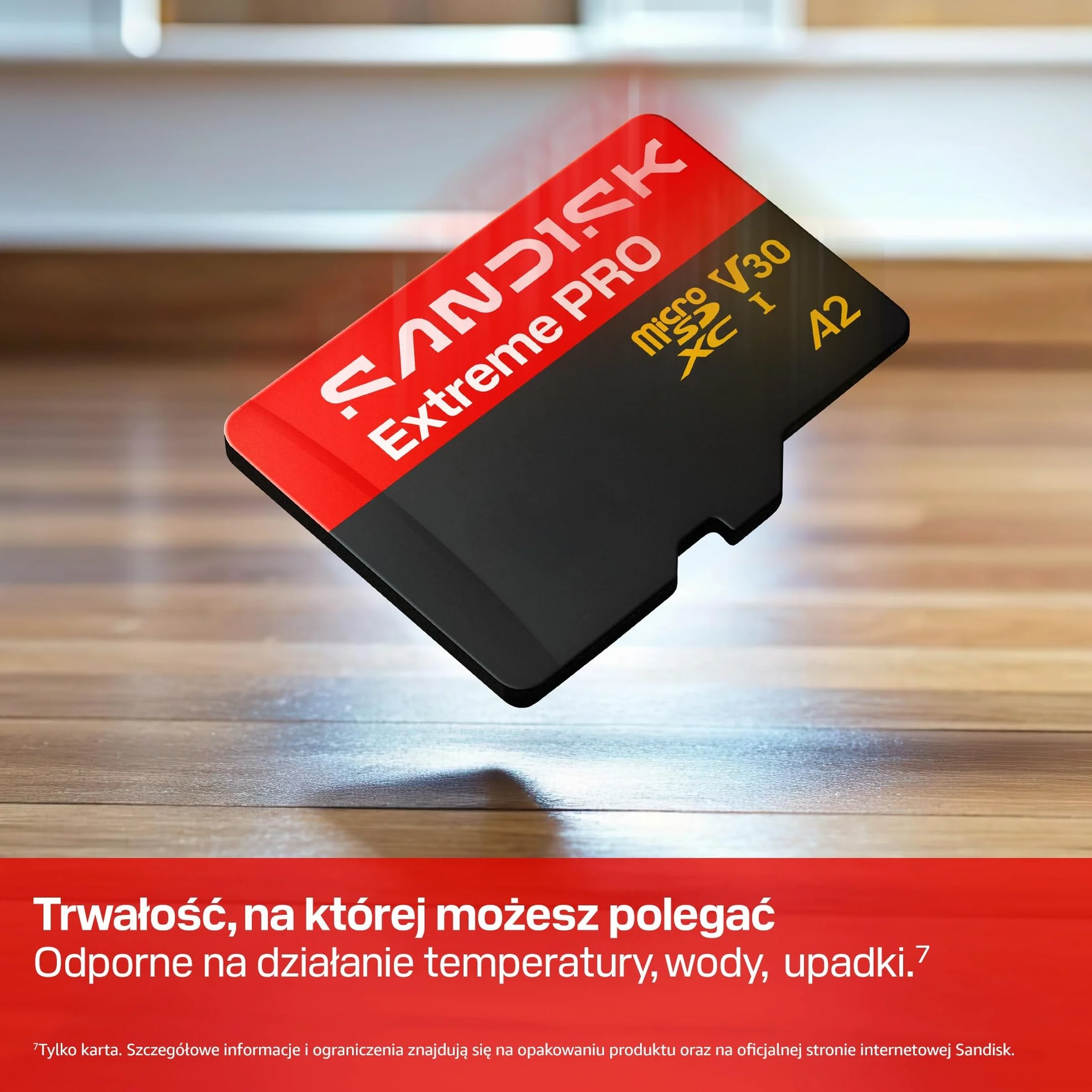 SANDISK Extreme PRO microSD Karta UHS-I + SD Adapter, 512 GB (prędkość odczytu do 250 MB/s i prędkość zapisu do 170MB/s, 5K, 3K, 4K UHD, C10, V30, U3, A2)
