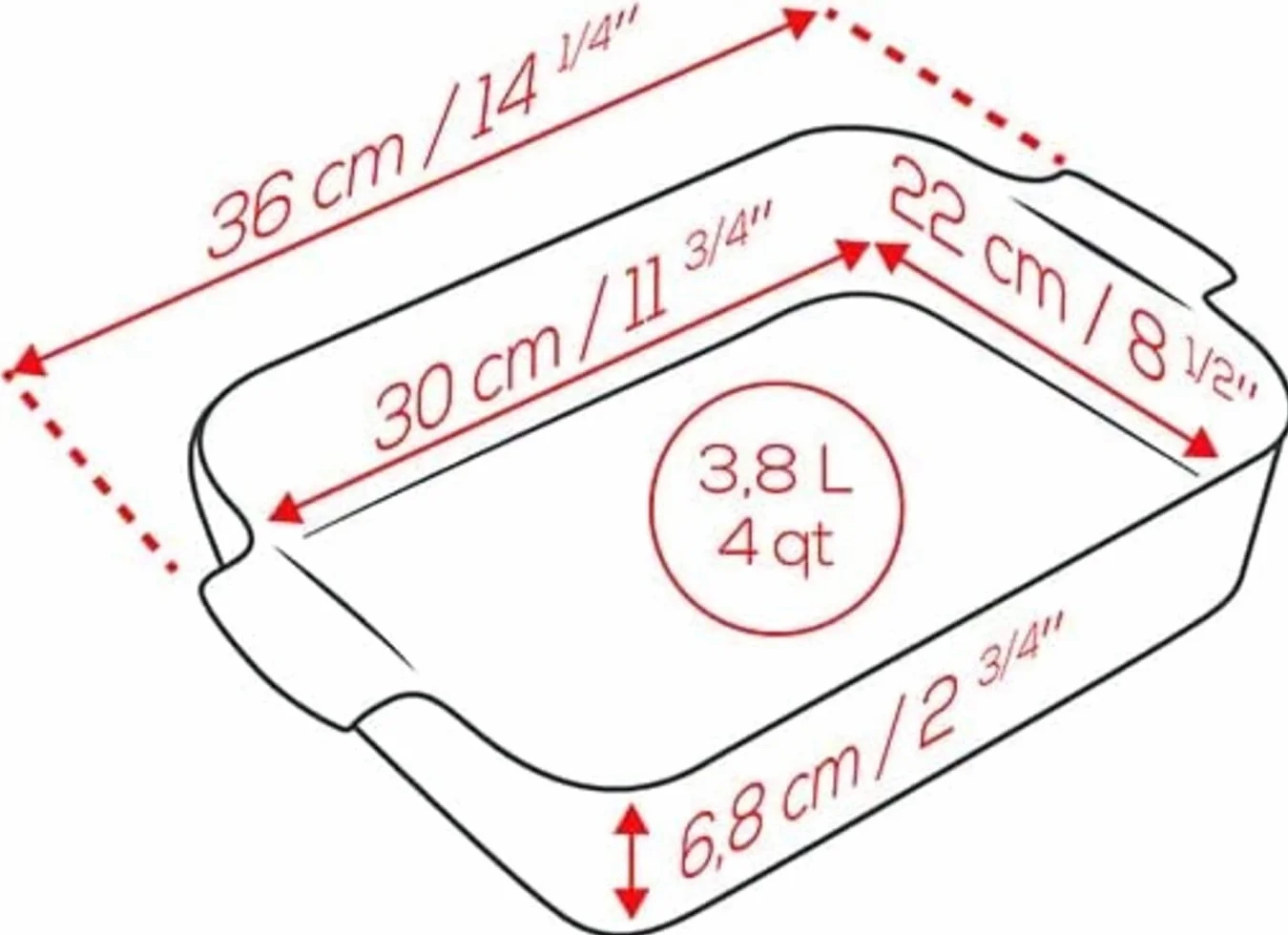 Prostokątny Naczynie do pieczenia Peugeot 36x23x7 Niebieski