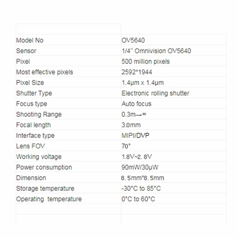 Booso OV5640 moduł kamery do ESP32-CAM Soft Board 5 milionów pikseli High Definition, autofokus 24-pinowy, odległość 0,5 mm, trwały, łatwy montaż, łatwy w obsłudze (C)