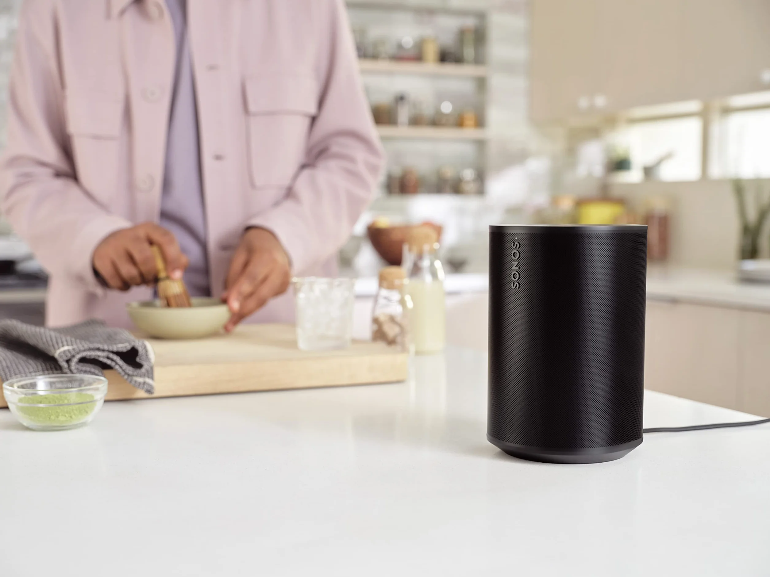 Sonos Era 100 | Inteligentny głośnik z Wi-Fi, Bluetooth, Amazon Alexą - Czarny