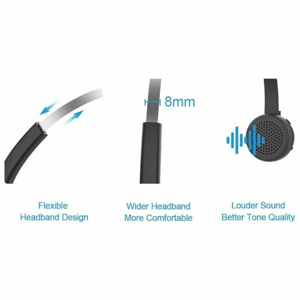 Conceptronic POLONA03BD bezprzewodowy zestaw słuchawkowy Bluetooth ze stacją ładującą bezprzewodową z mikrofonem tłumiącym hałas