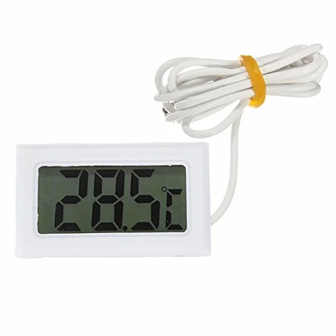 DollaTek Cyfrowy termometr LCD czujnik temperatury tester do lodówki zamrażarki akwarium biały