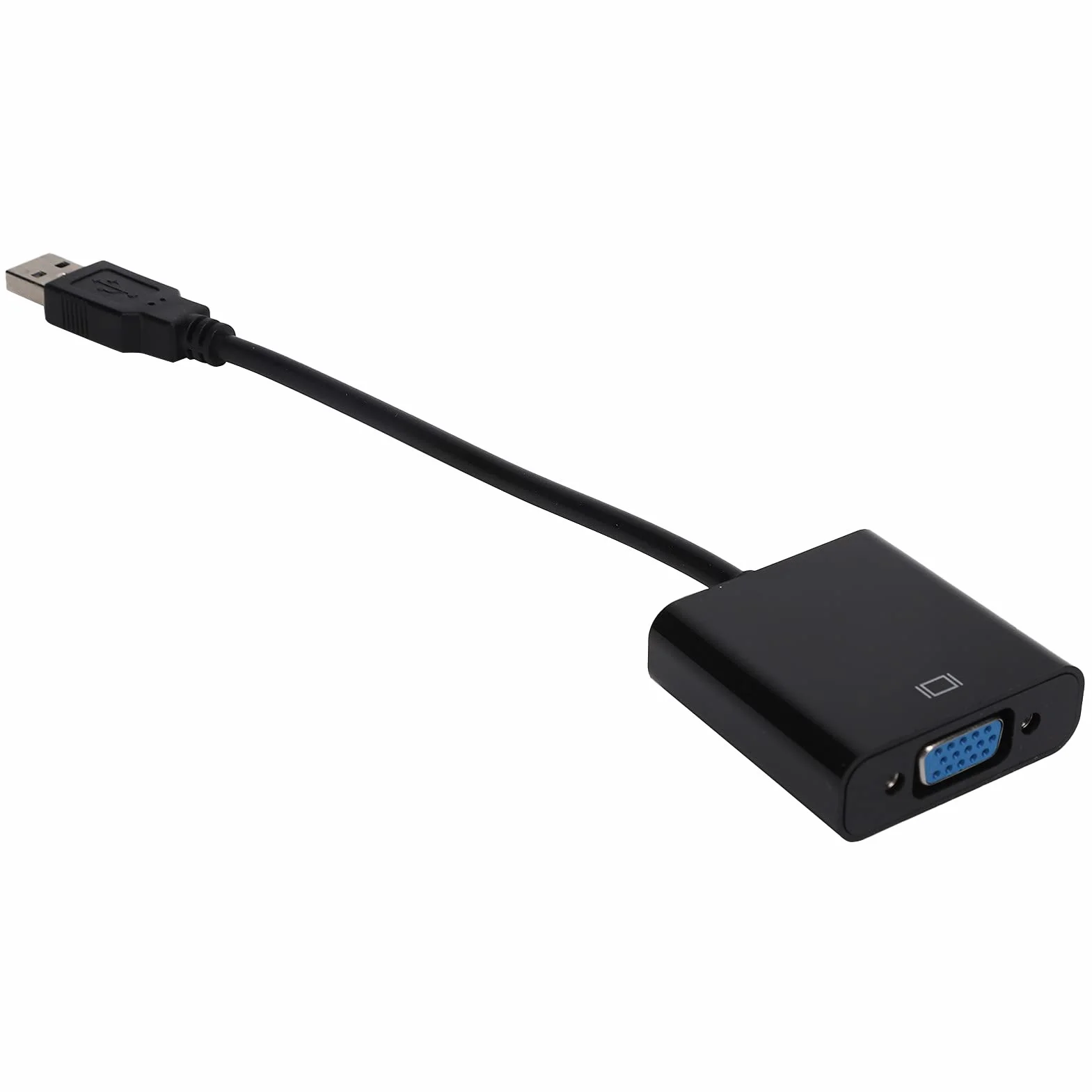 Adapter USB na VGA 15-pinowy żeński Konwerter USB 3.0 na VGA Obsługa 1080 Przy 60 Hz dla dla Systemu 10 Komputer Stacjonarny Laptop Monitor Komputera Projektor Telewizor