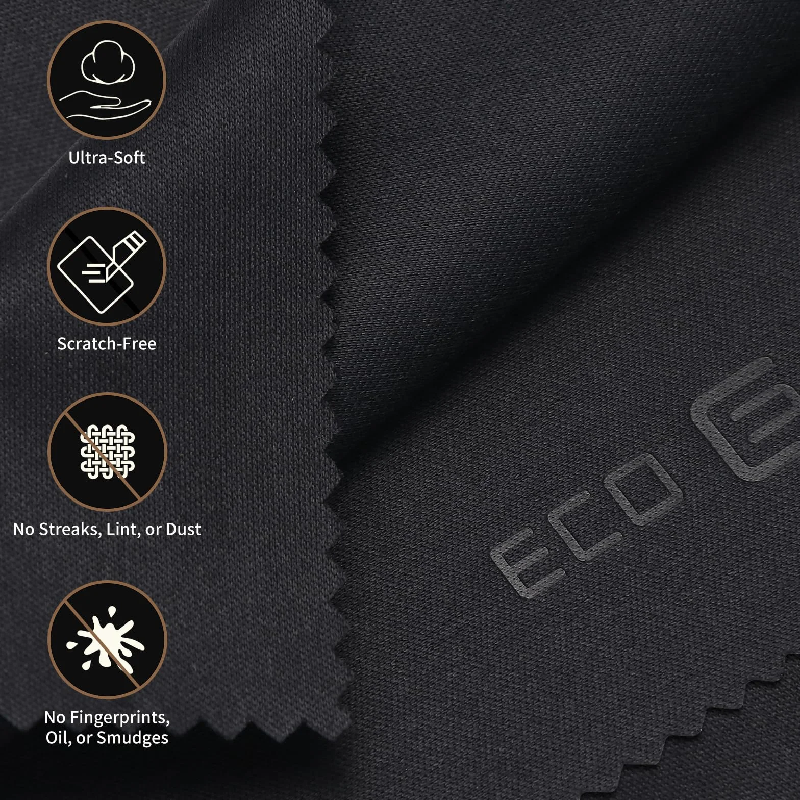 ECO-FUSED Ściereczki do czyszczenia z mikrofibry – 50 sztuk – (14 x 7,6 cm) do czyszczenia okularów, okularów, soczewek aparatu, iPada, tabletów, telefonów, smartfonów, laptopów, ekranów LCD i innych