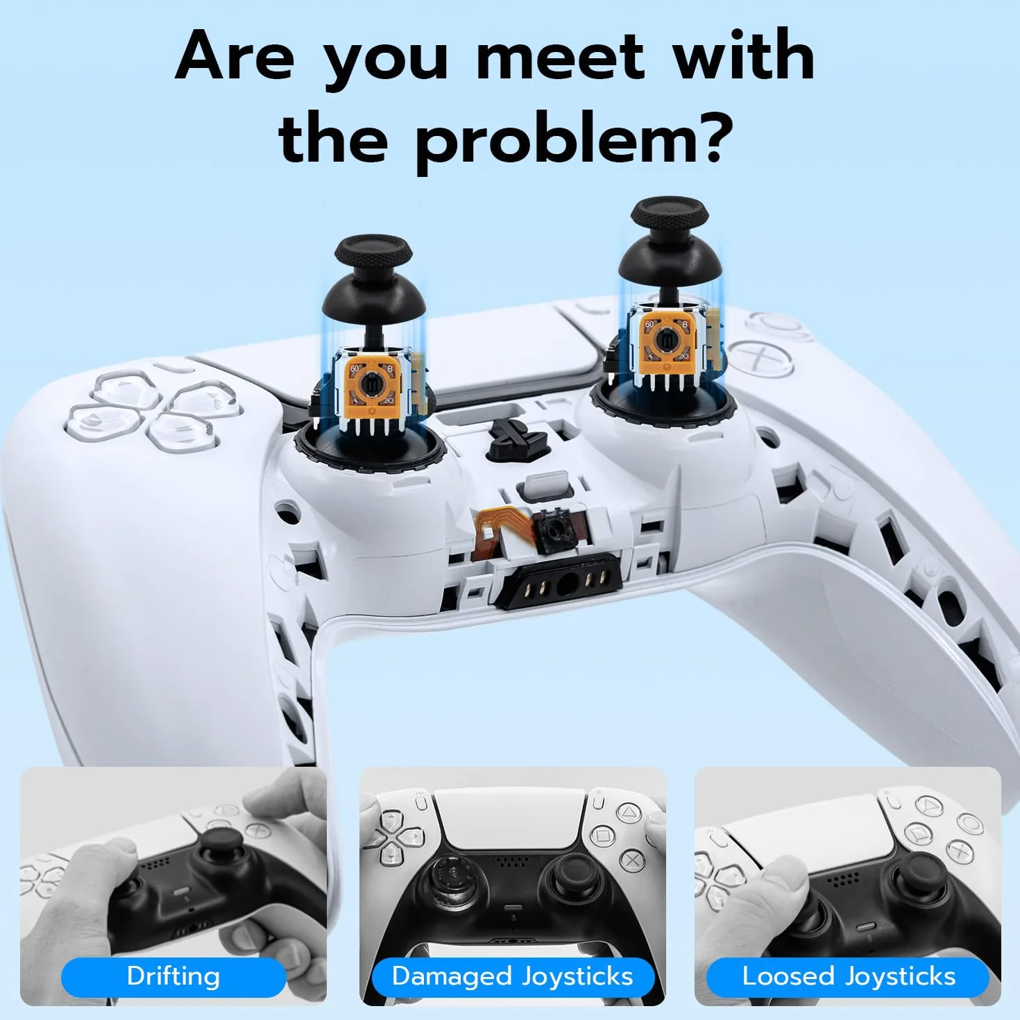 Wigearss 15 w 1 Joystick analogowy zestaw narzędzi zamiennych i naprawczych do kontrolera PS5
