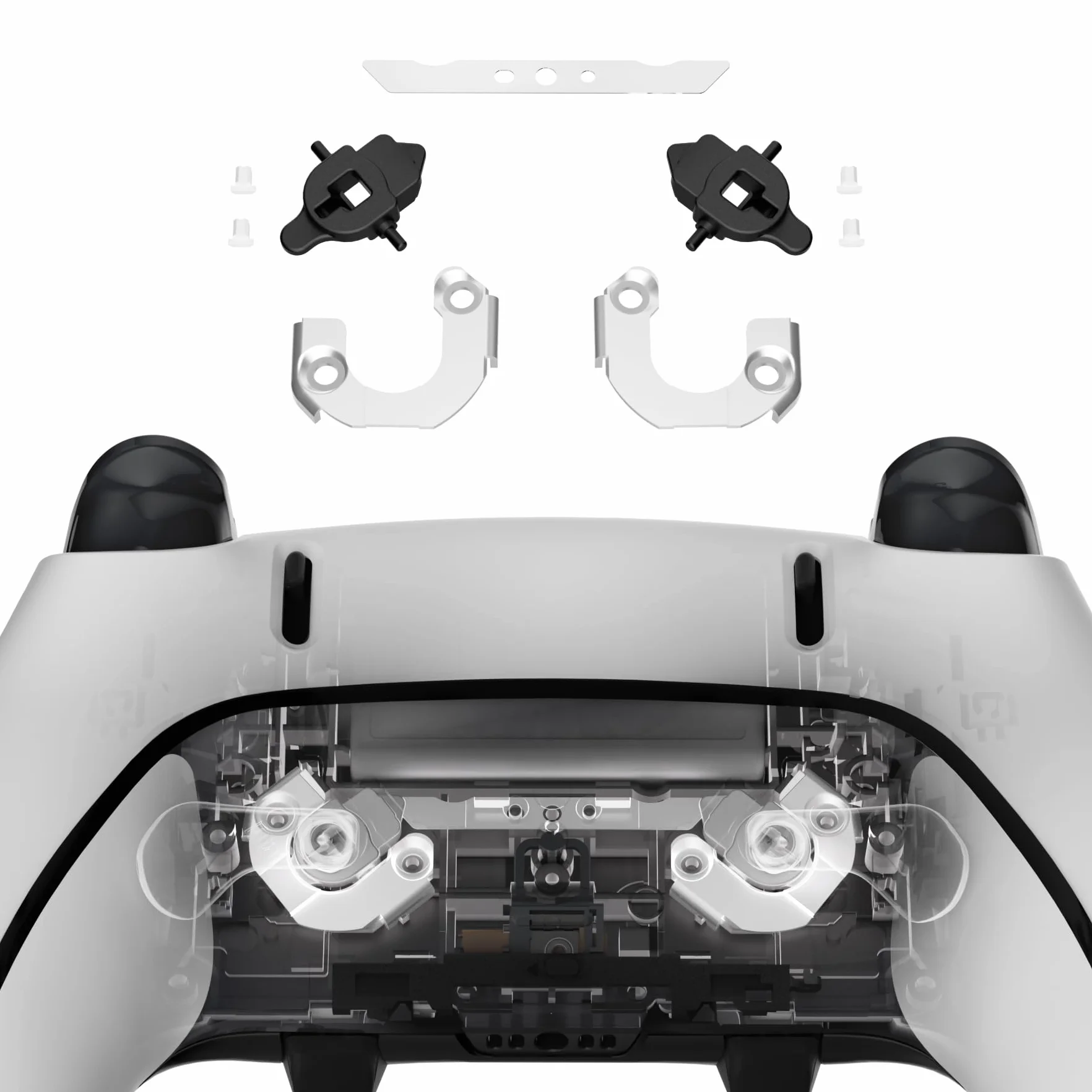 eXtremeRate Zestaw Modułów Magnetycznych do Wymiany Wiosła Tylnych do Kontrolera ps5 Edge,Metalow Części Naprawcze Elementów Magnetycznych do Przycisków Tylnych Controller ps5 Edge-Bez Wiosła Tylnych