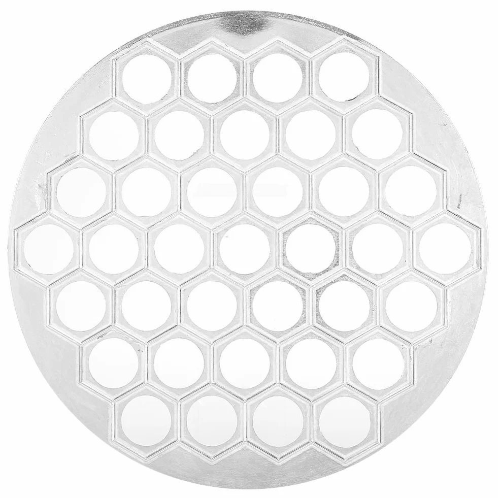 Forma do pierogów, domowe DIY narzędzia do pierogów ze stopu aluminium z 37 małymi otworami srebrne pierogi ekspres przybory kuchenne