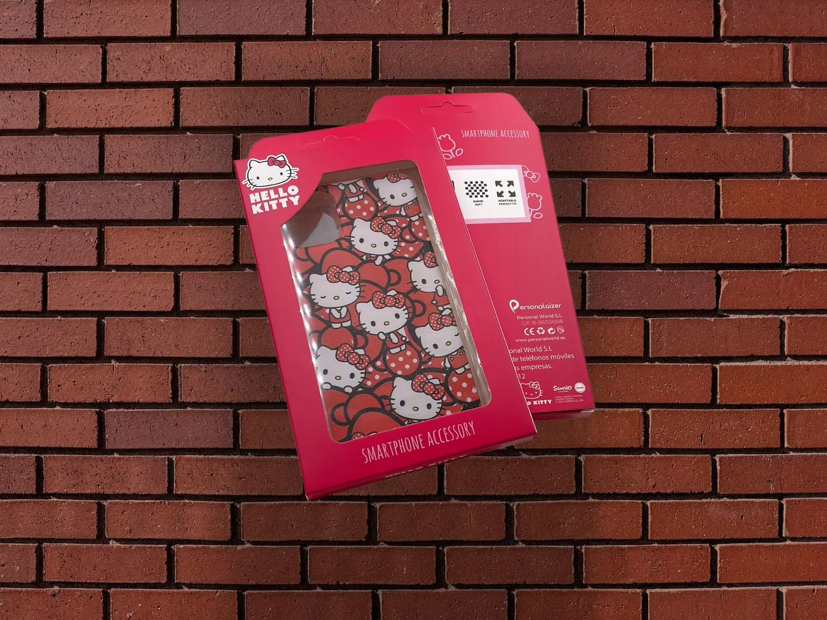 Dostosowywanie elastyczne etui czarny kolor kompatybilny dla iPhone 15 z logo Hello Kitty