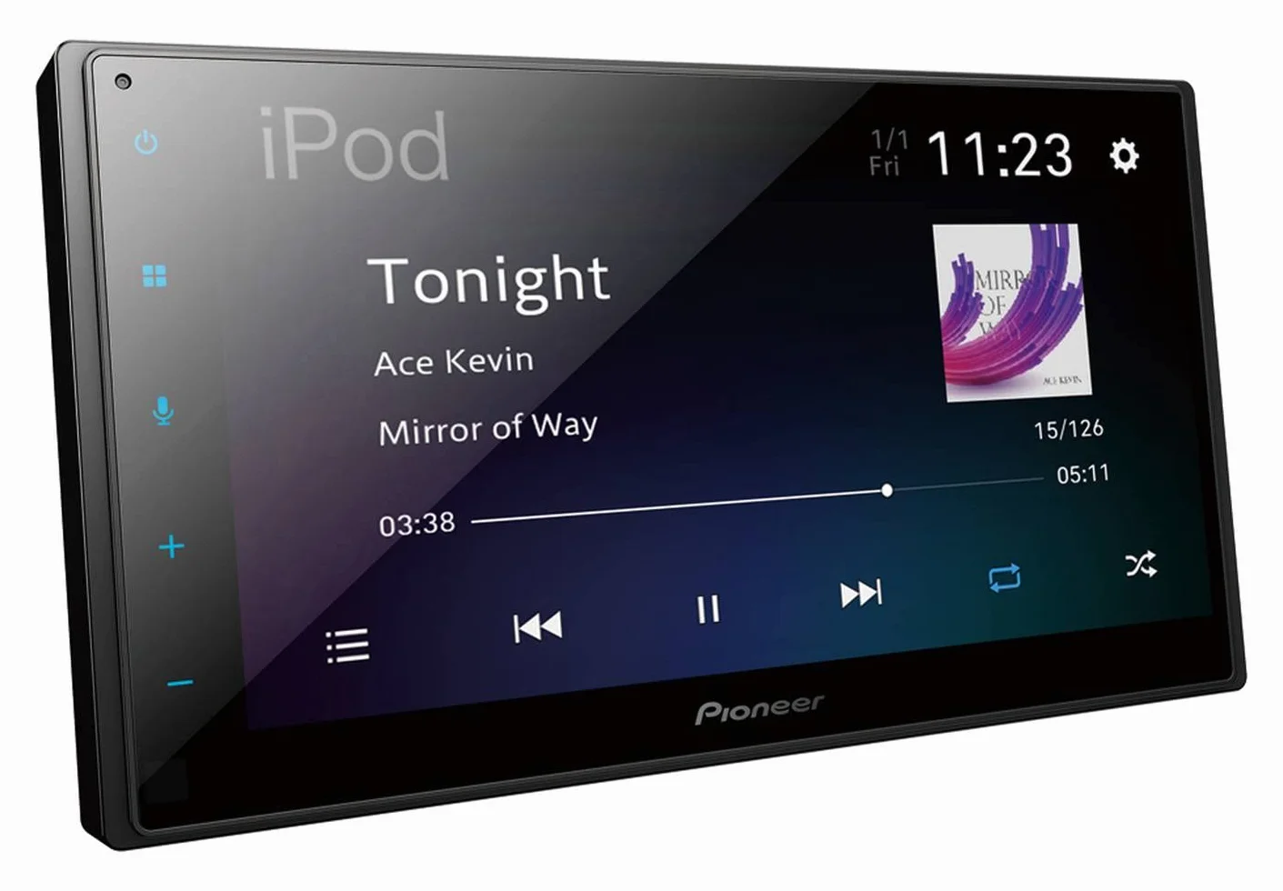Pioneer SPH-DA360DAB - Odbiornik multimedialny 2DIN, pojemnościowy panel dotykowy 6,8 cali, z Wi-Fi, Apple CarPlay, Android Auto i DAB+