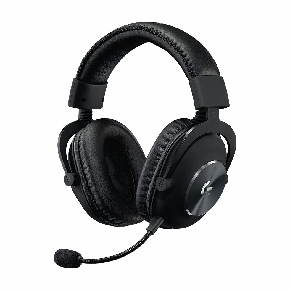 Logitech G PRO Gaming Headset, Słuchawki nauszne 50 mm PRO-G, aluminium, stal, pianka z pamięcią kształtu, PC/PS/Xbox/Switch - Czarny
