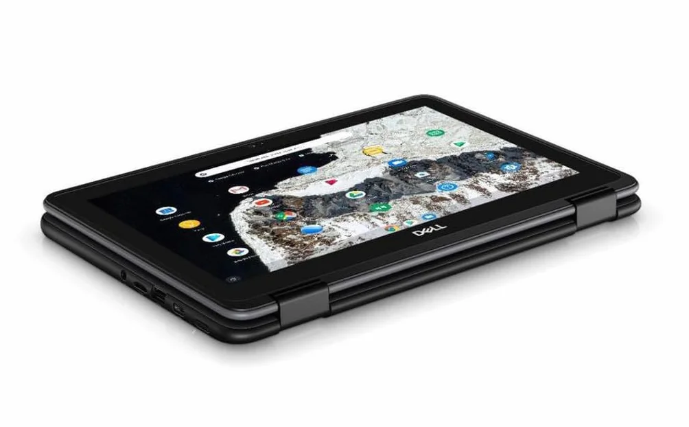 Dell Chromebook 11 3100 laptop 2 w 1, notebook z ekranem dotykowym 11,6 cala, Intel Celeron N4020, 4 GB RAM, 32 GB SSD, japońska klawiatura, system operacyjny Chrome OS (odnowiony)