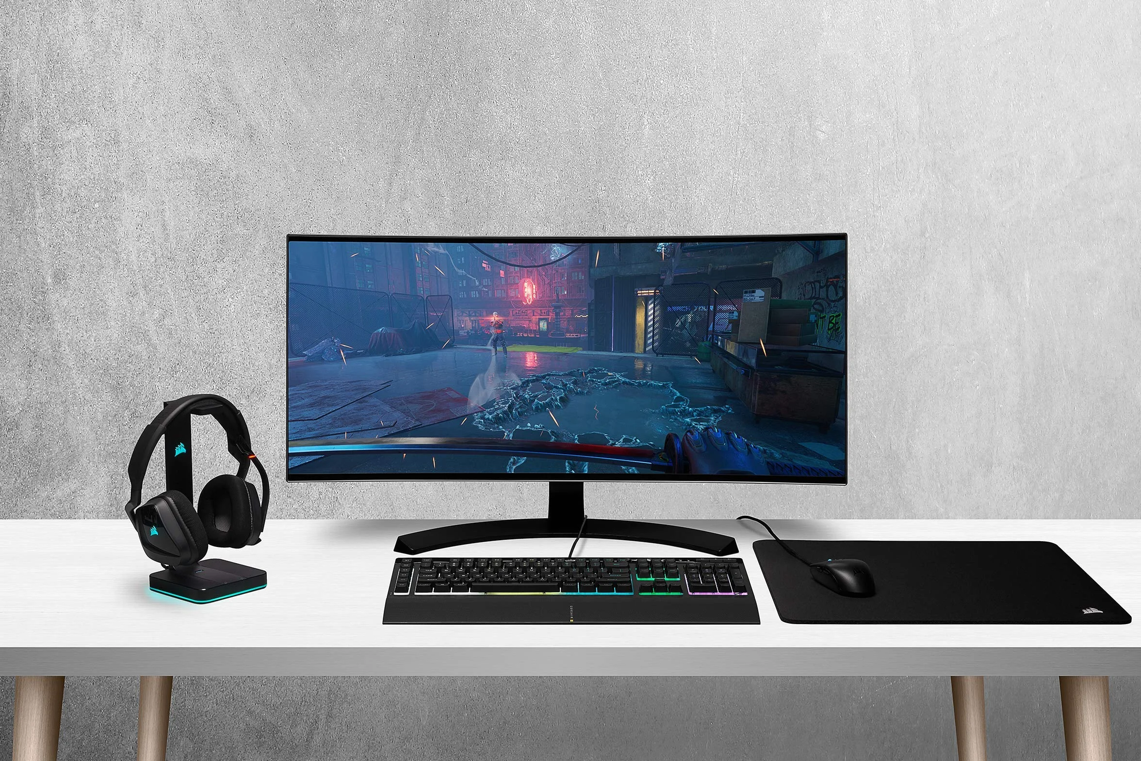 CORSAIR K55 RGB PRO przewodowa klawiatura do gier, IP42, odporna na kurz i zalanie, 6 klawiszy makro z integracją Elgato, kompatybilna z iCUE, QWERTY UK, PC, Mac, Xbox, czarna