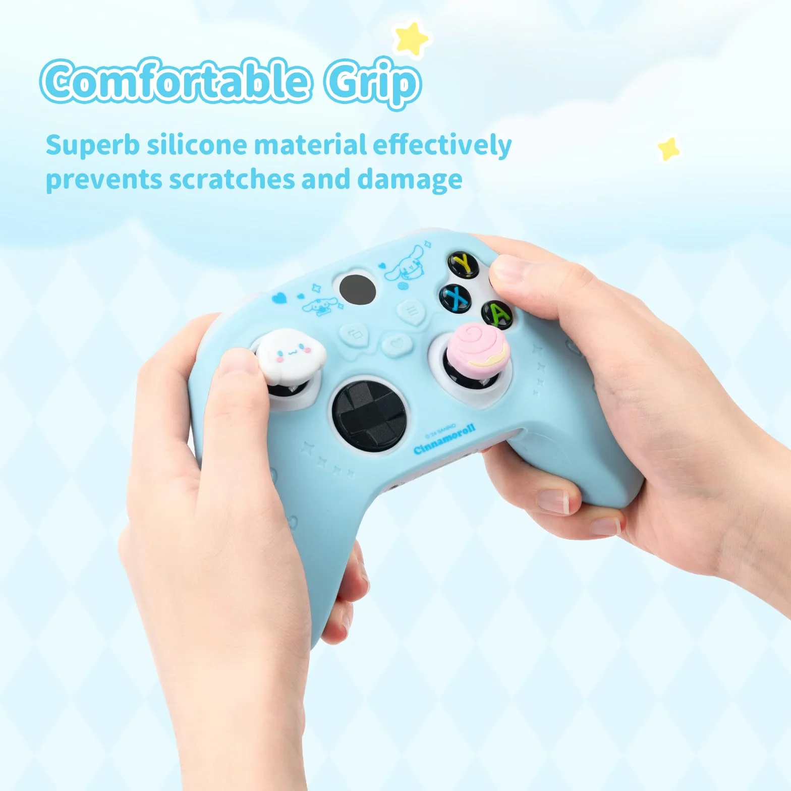 Kuitmor Silikonowe Etui Do Kontrolera Xbox Series X, Ergonomiczne Ochronne Pokrowiec Kompatybilne z Bezprzewodowym Kontrolerem Xbox z 2 Nakładkami na Kciuk, DEG