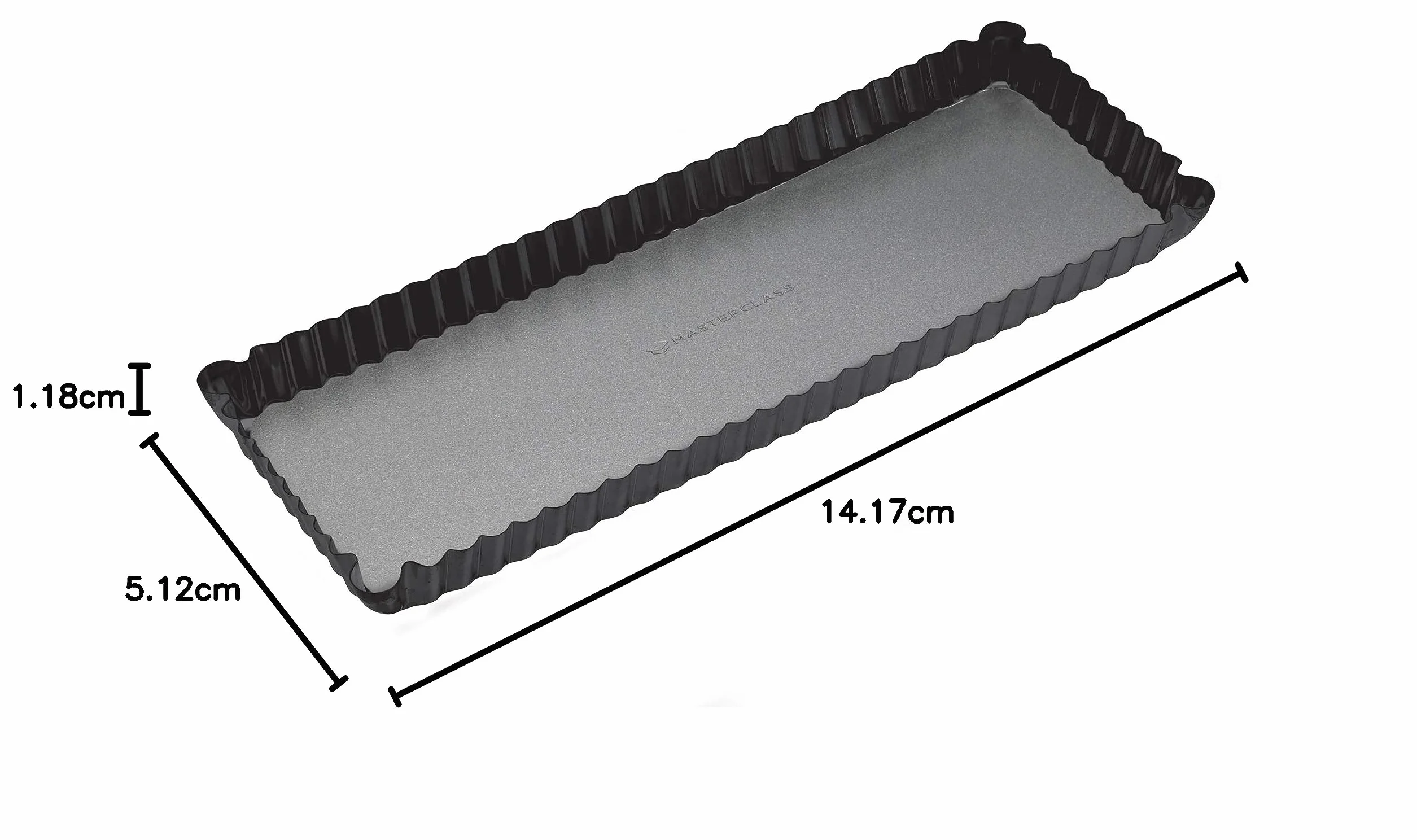 MasterClass Forma do tarty prostokątna stal węglowa 1 mm 14 x 5 cali