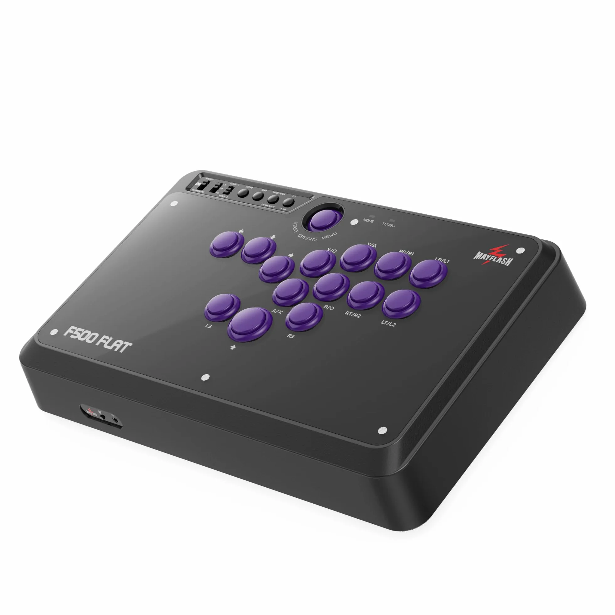 MAYFLASH F500 FLAT Fight Stick All Button Arcade Controller for PS4, PC, Xbox Series S/X, Xbox One, Switch, Steam Deck, macOS, Android, Raspberry Pi, NEOGEO mini and more