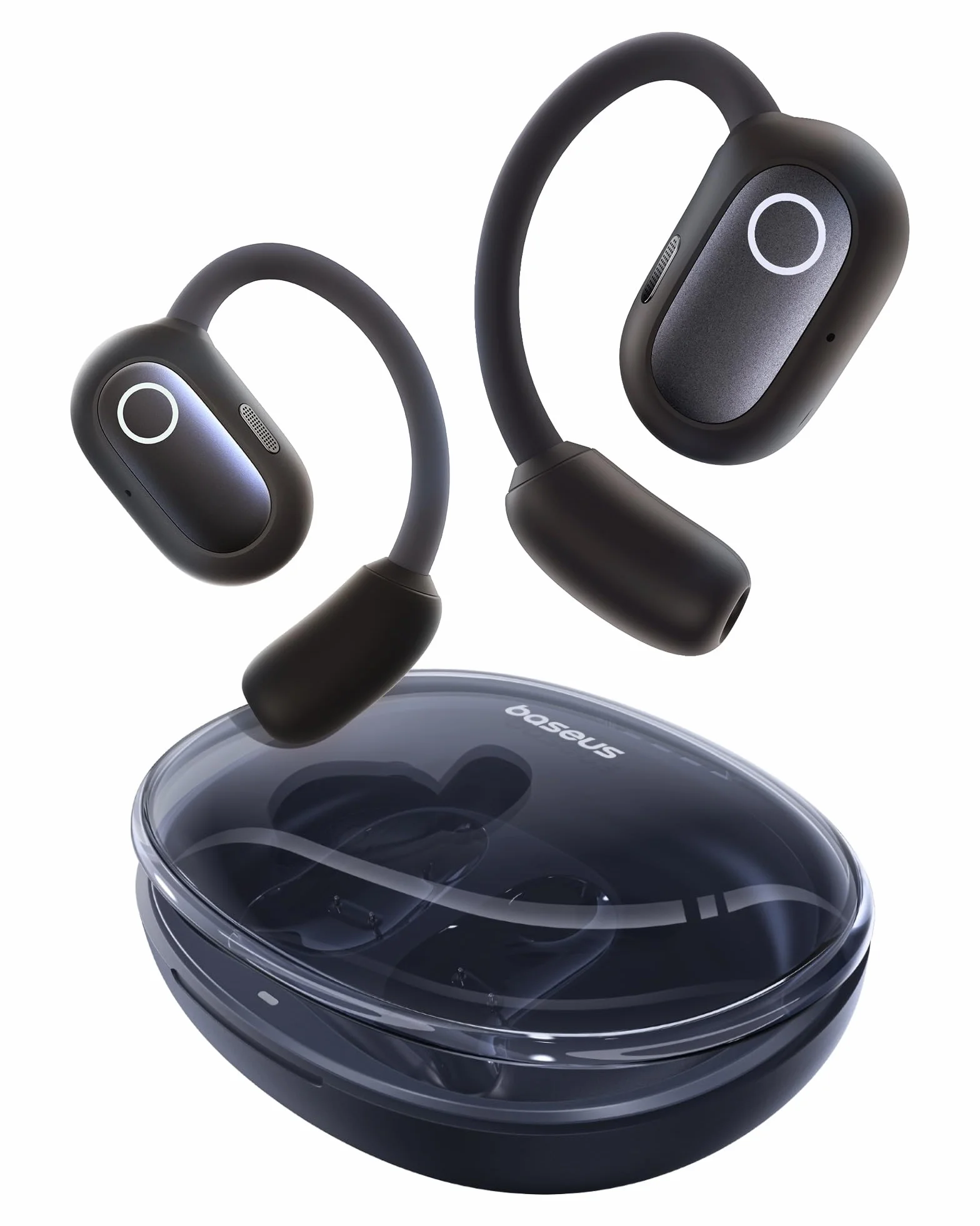 Baseus Eli Sport 1 słuchawki douszne z otwartymi uszami, Bluetooth, kierunkowa akustyka, mocny bas, ultralekkie, wodoszczelność IPX4, mikrofon ENC, bezprzewodowe słuchawki Bluetooth 5.3 do biegania,