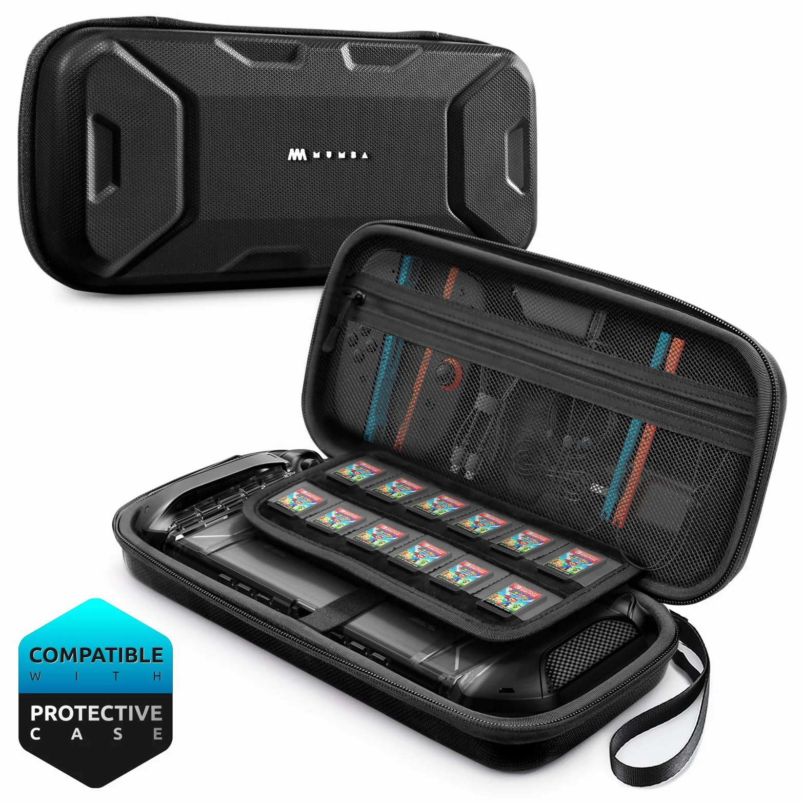 Mumba Carrying Case for Nintendo Switch 2 2025, Plus Version Portable Protective Travel Handbag Pouch Large Capacity Black