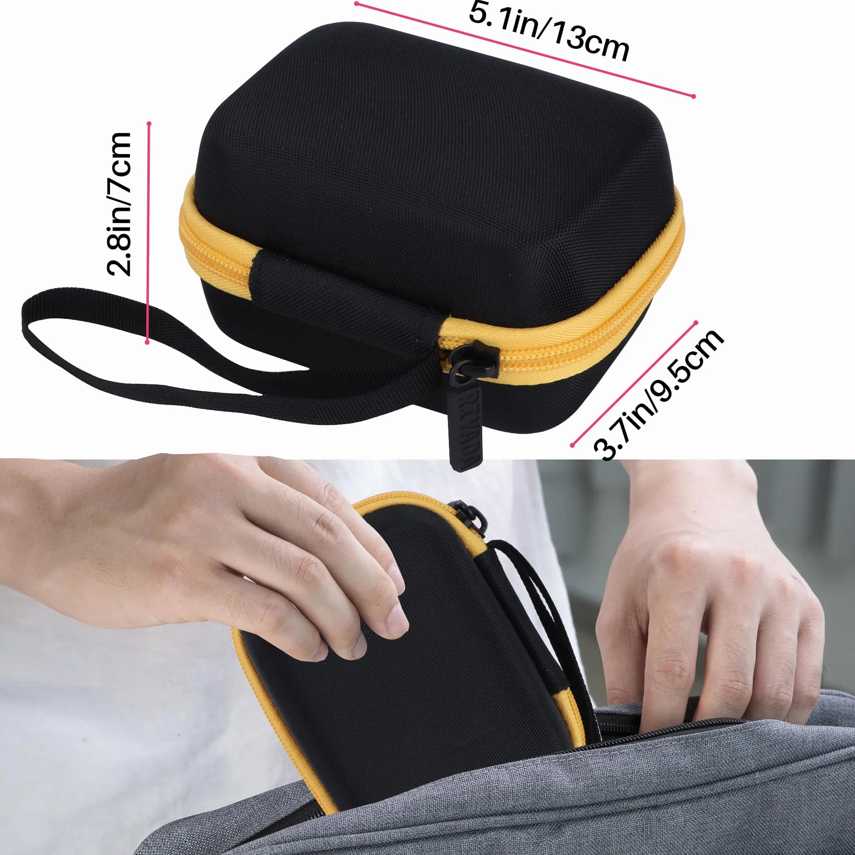 Twarde etui ochronne kompatybilne z Kodak Pixpro WPZ2 Kompaktowy cyfrowy aparat fotograficzny, Czarny+żółty, pokrowiec
