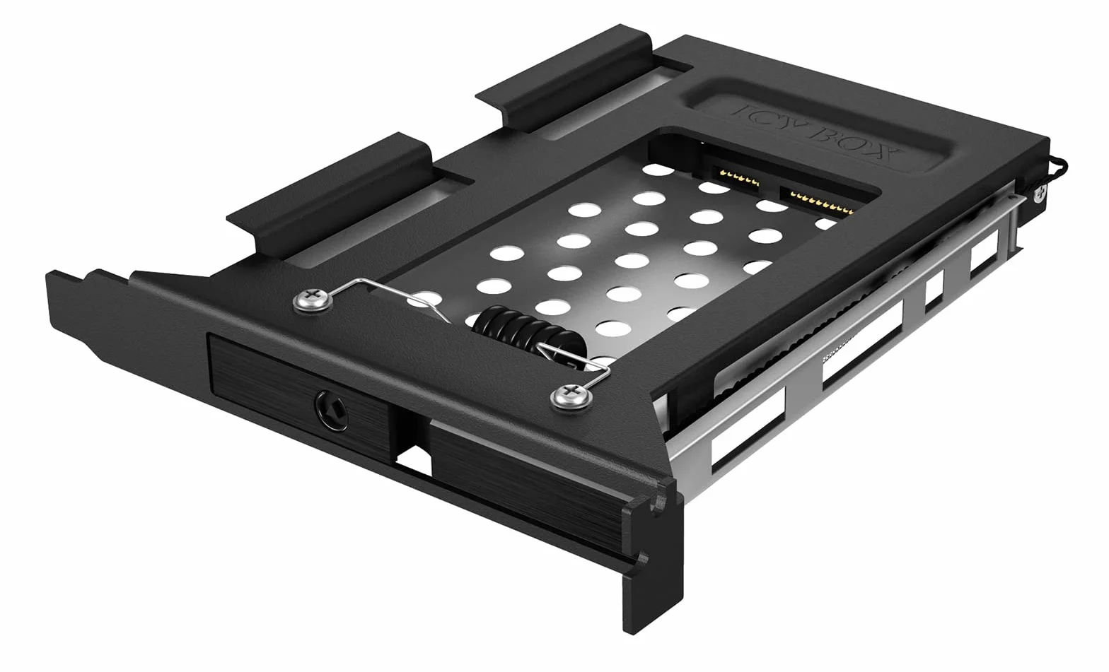 Icy Box IB-2207StS ramka wymienna do 2,5" (6,35 cm) SATA HDD/SSD pasująca do kieszeni rozszerzenia PCI z SATA III i EasySwap czarna