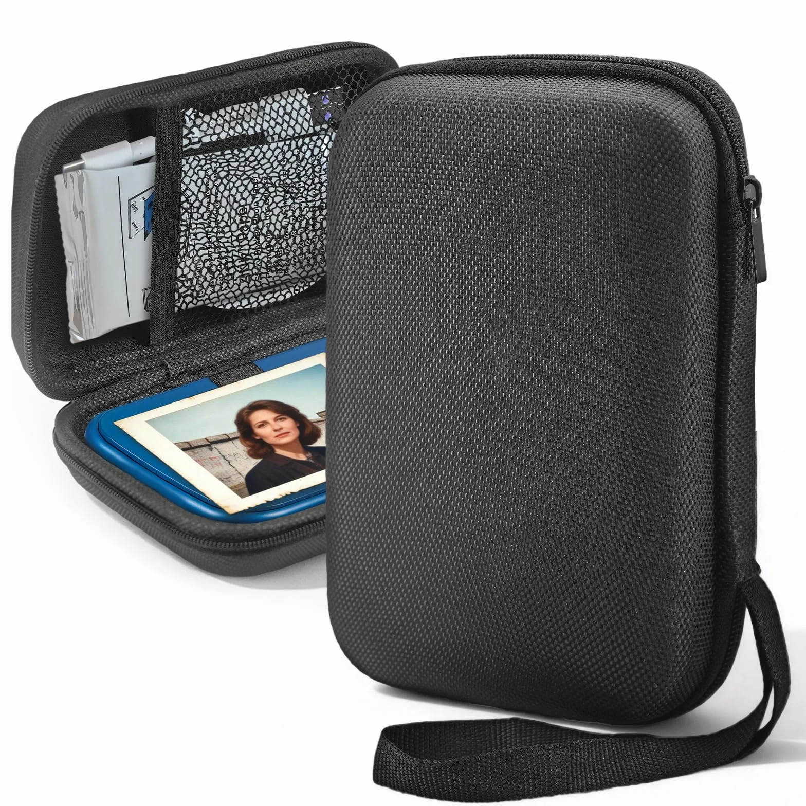 Etui na papier fotograficzny do Canon Zoemini 2 – kieszeń na dysk twardy do drukarki fotograficznej Canon Zoemini 2, kieszeń z siateczki, etui ochronne do mini drukarki fotograficznej, mobilna