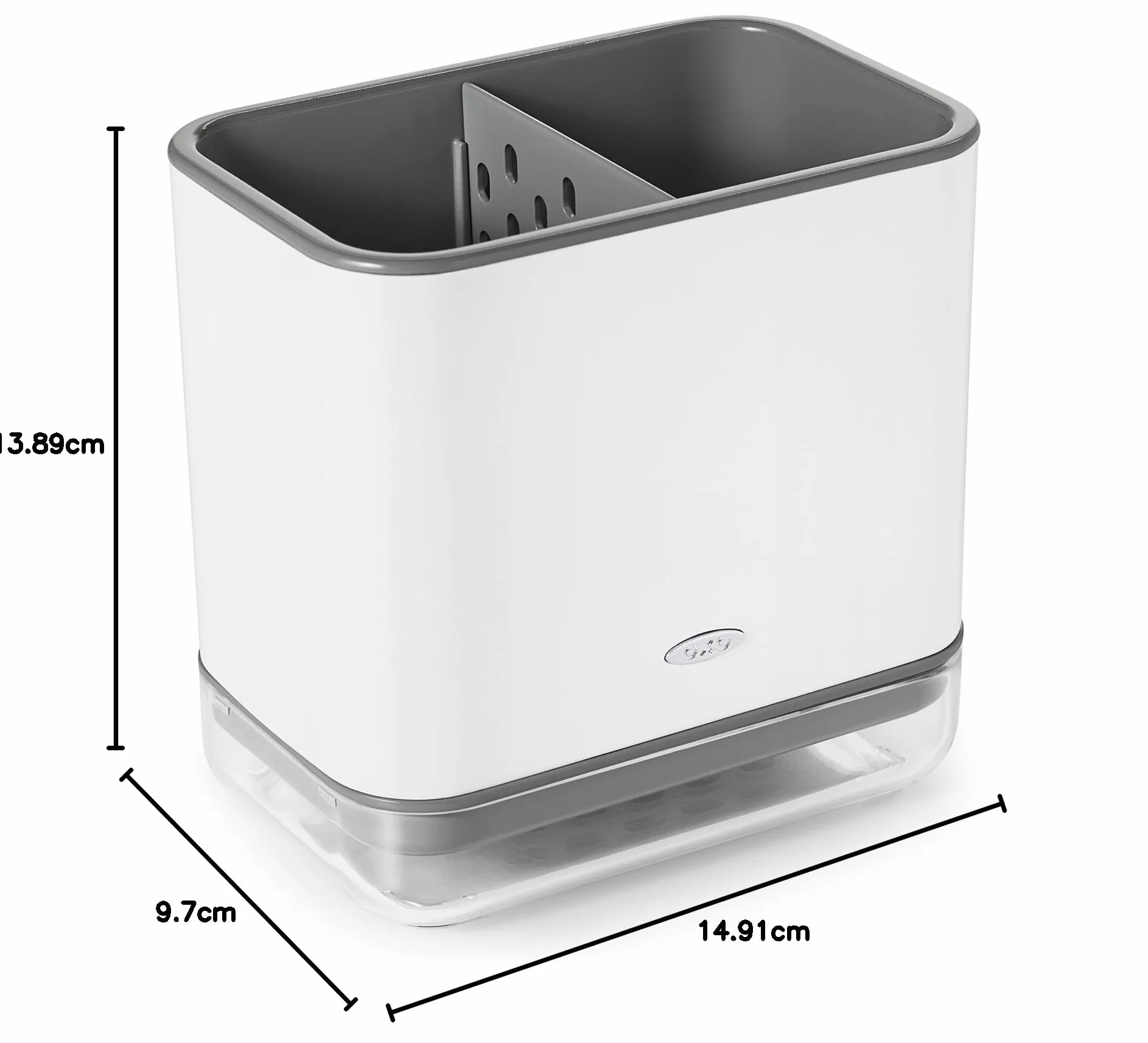 OXO Good Grips pojemnik na zlew biały 21,33 x 12,06 x 15,87 cm