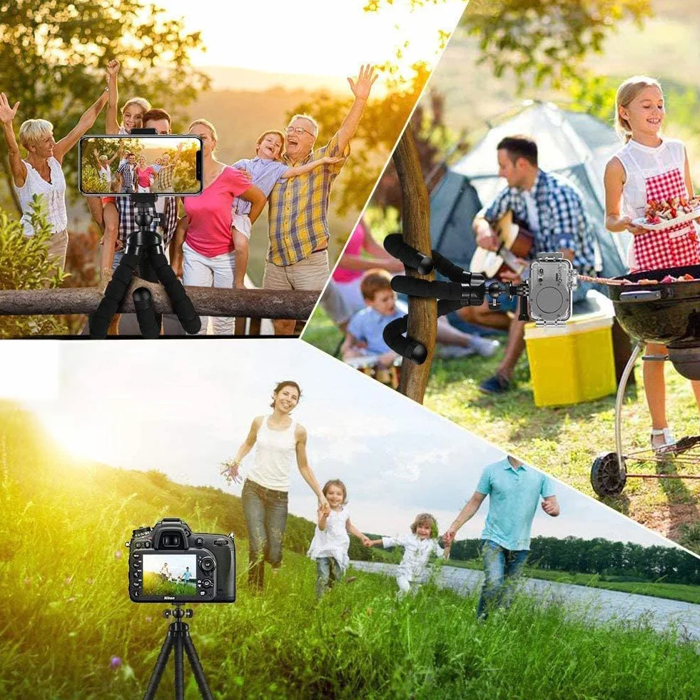 Stojak Trójnożny Na Telefon Komórkowy,Mini Statyw Podróżny,Elastyczny Statyw Z Uniwersalnym Klipsem,360° Uchwyt Na Telefon Tripod,Przenośny I Elastyczny Statyw,Uniwersalnego,Kiuiom