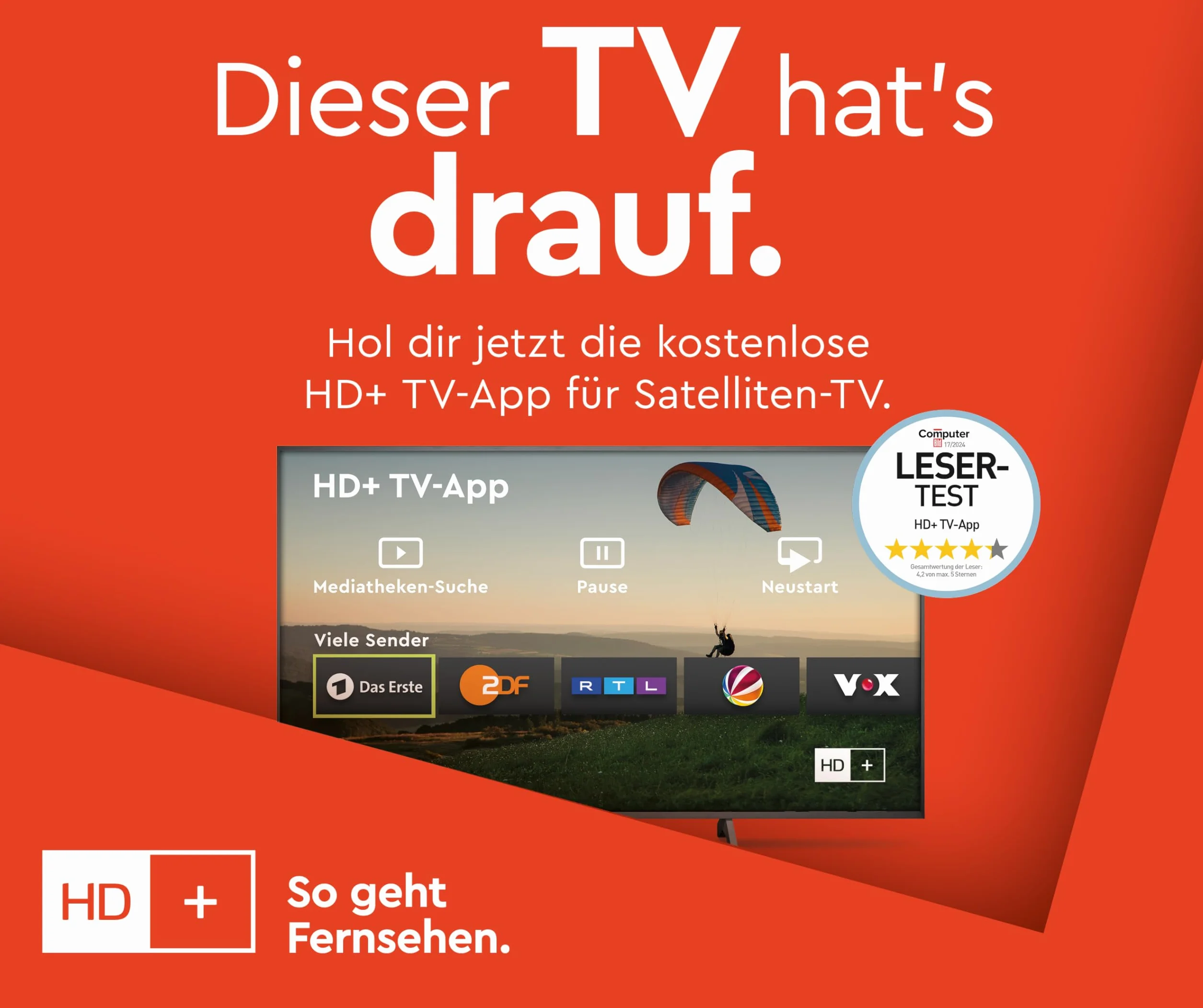 JVC TiVo LT-40VF5355W Telewizor 40" Smart TV, z potrójnym tunerem i 6 miesięcy HD+, LED biały