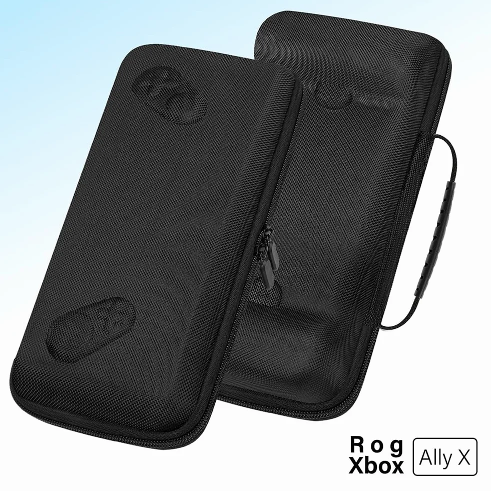 Lokyoyo Etui do przenoszenia kompatybilne z ASUS ROG Xbox Ally/Xbox Ally X 2025, z kieszenią siatkową i wbudowanym stojakiem na konsolę i akcesoria