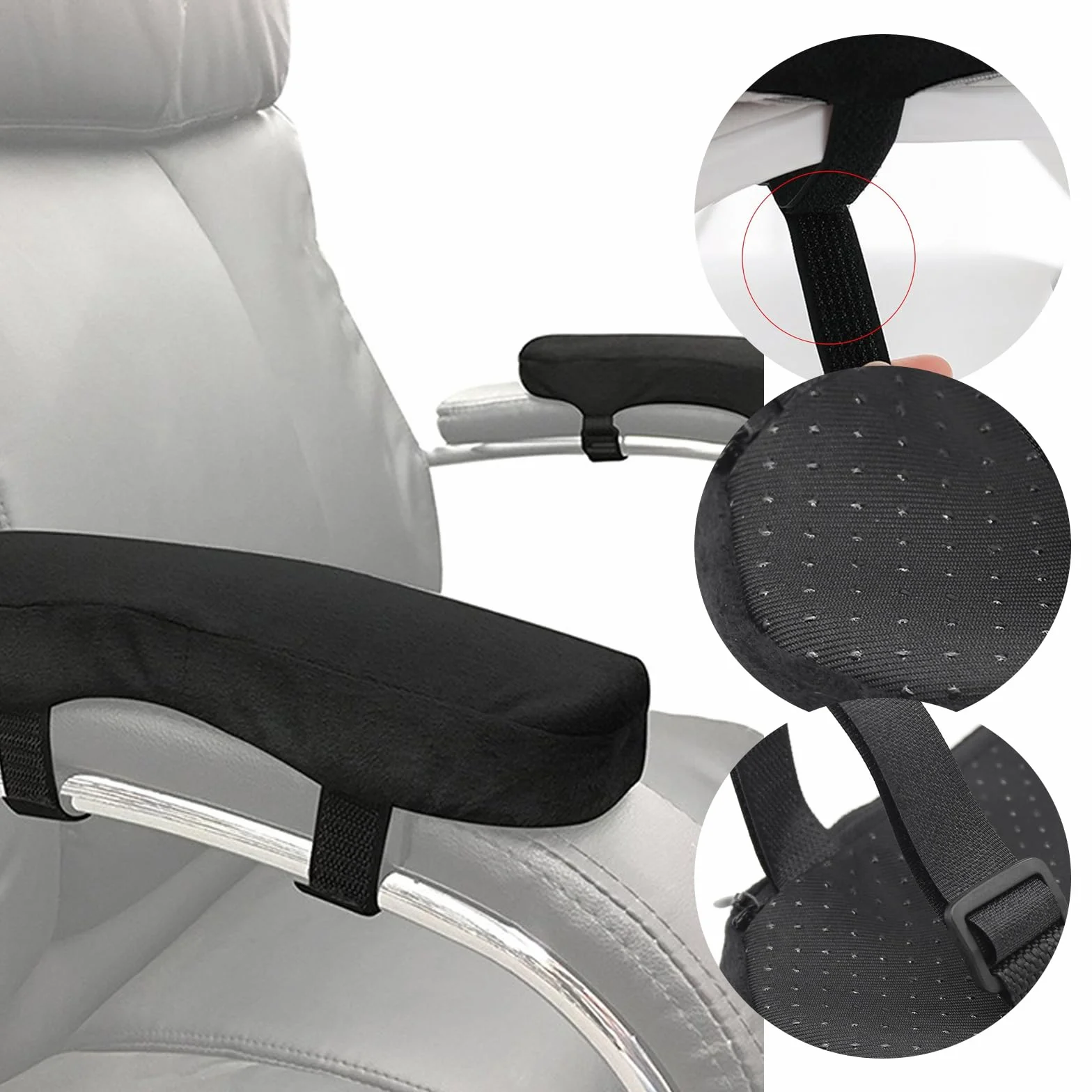 Krzesło z podłokietnikami Ergonomiczne podkładki podłokietnikowe z pianki antypoślizgowe 2 sztuki