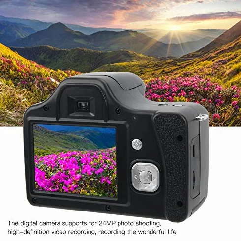 Lustrzanka HD Z 18-Krotnym Zoomem, Przenośny Aparat Cyfrowy 24MP o Długiej Ogniskowej, 3.0-Calowy Ekran LCD, ładowanie Portu USB. Nadaje Się Na Rodzinne Spotkania w Plenerze(2)