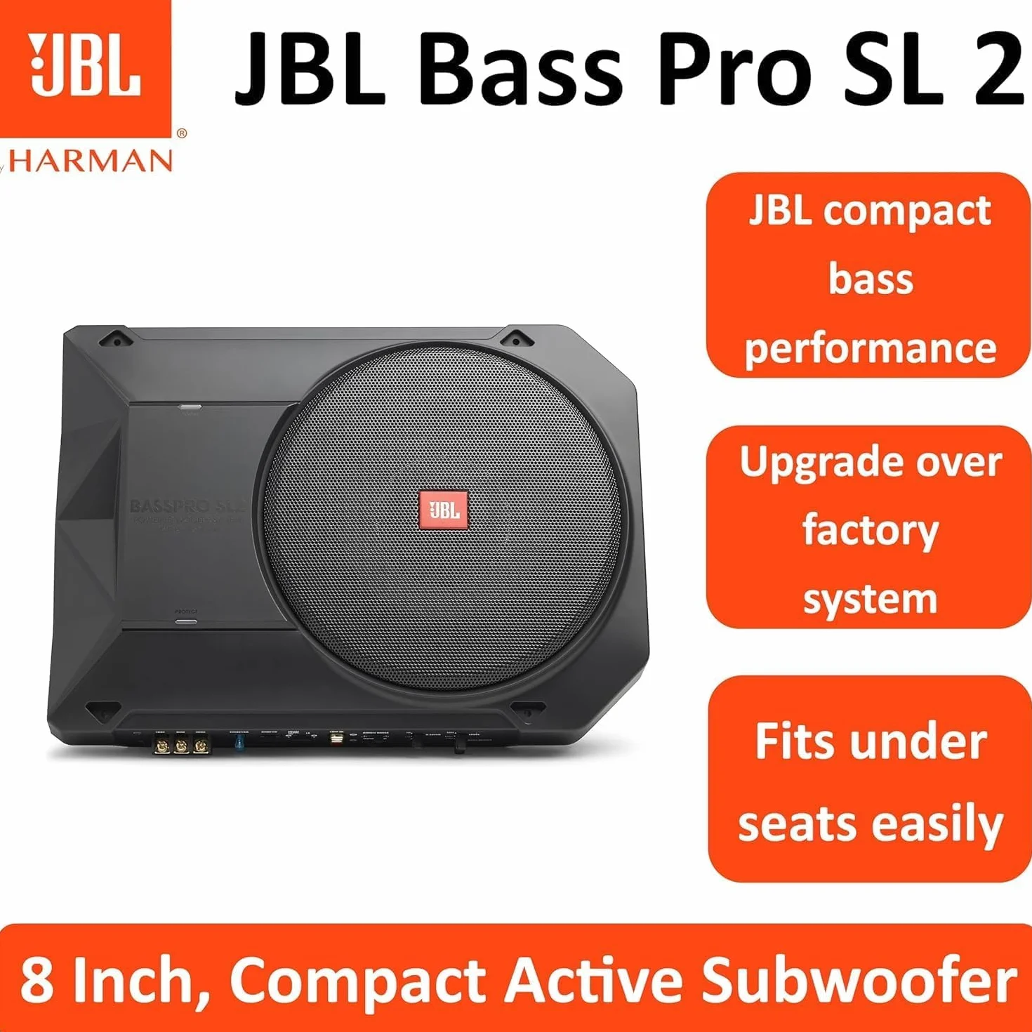 Harman Basspro Sl2 Subwoofer Samochodowy, Czarny, 125 W