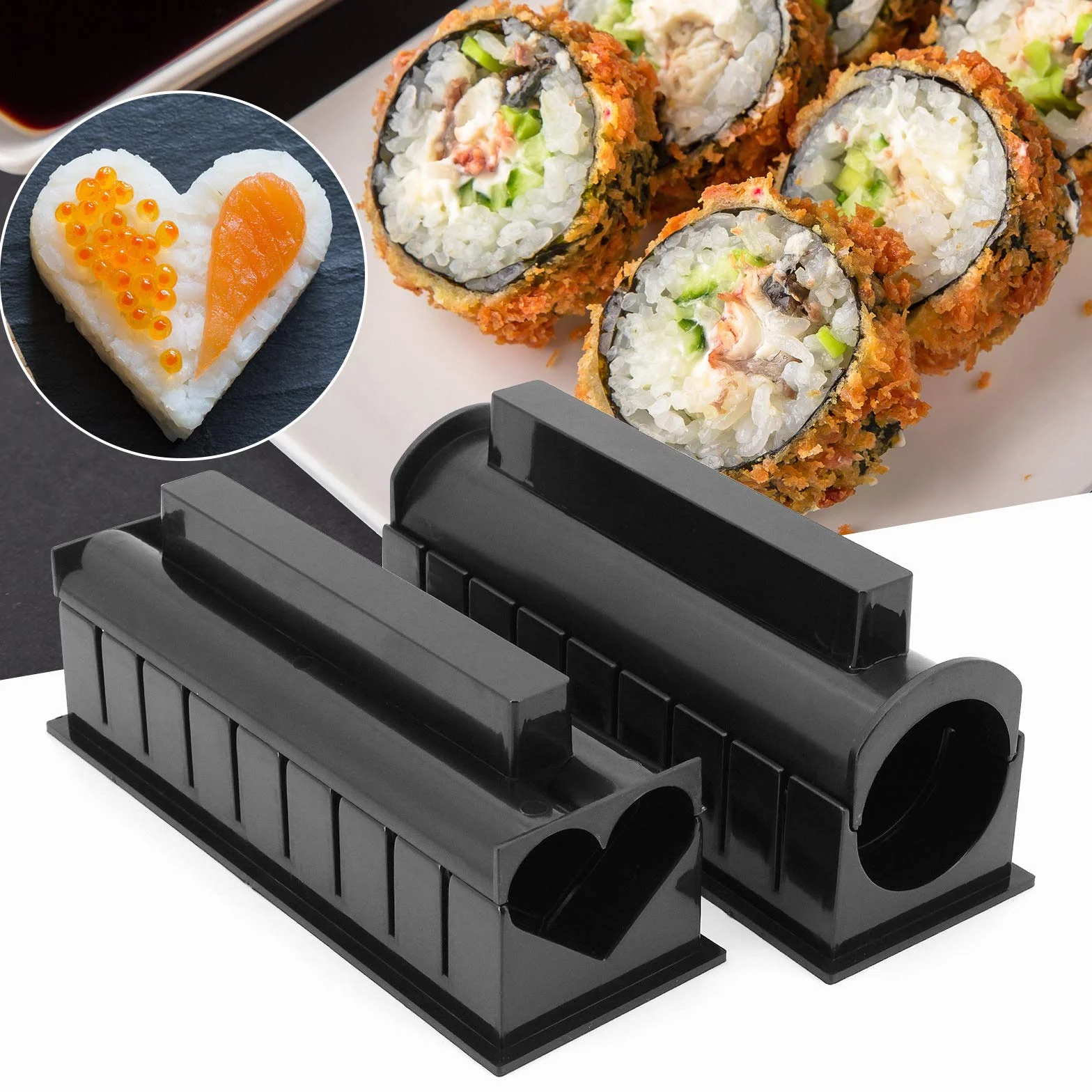Zestaw do sushi 8 kształtów 16-częściowe narzędzie z tworzywa sztucznego
