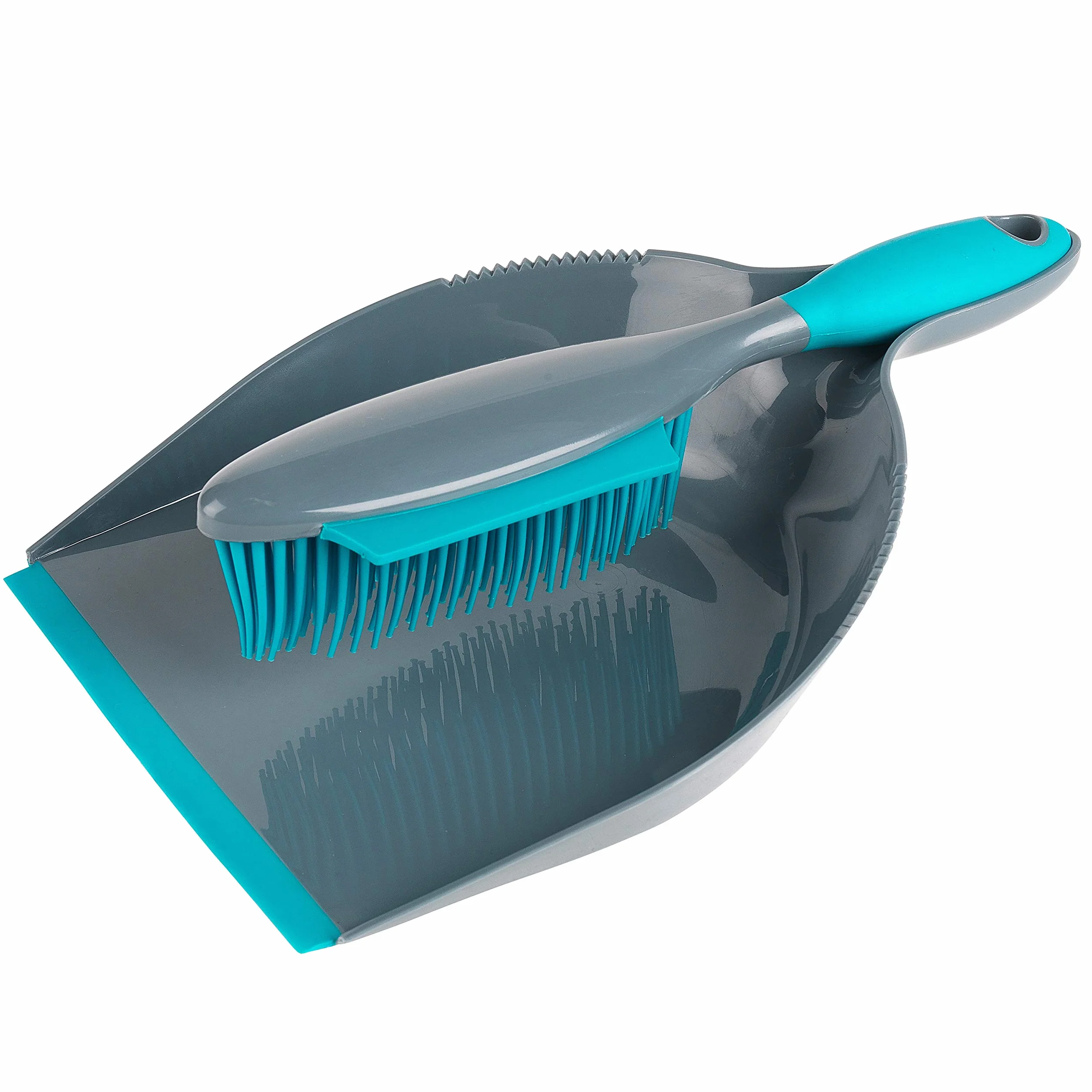 Beldray® LA069351EU Pet Plus+ Szufelka z gumowa zmiotka | kompaktowa konstrukcja | szaro-turkusowa