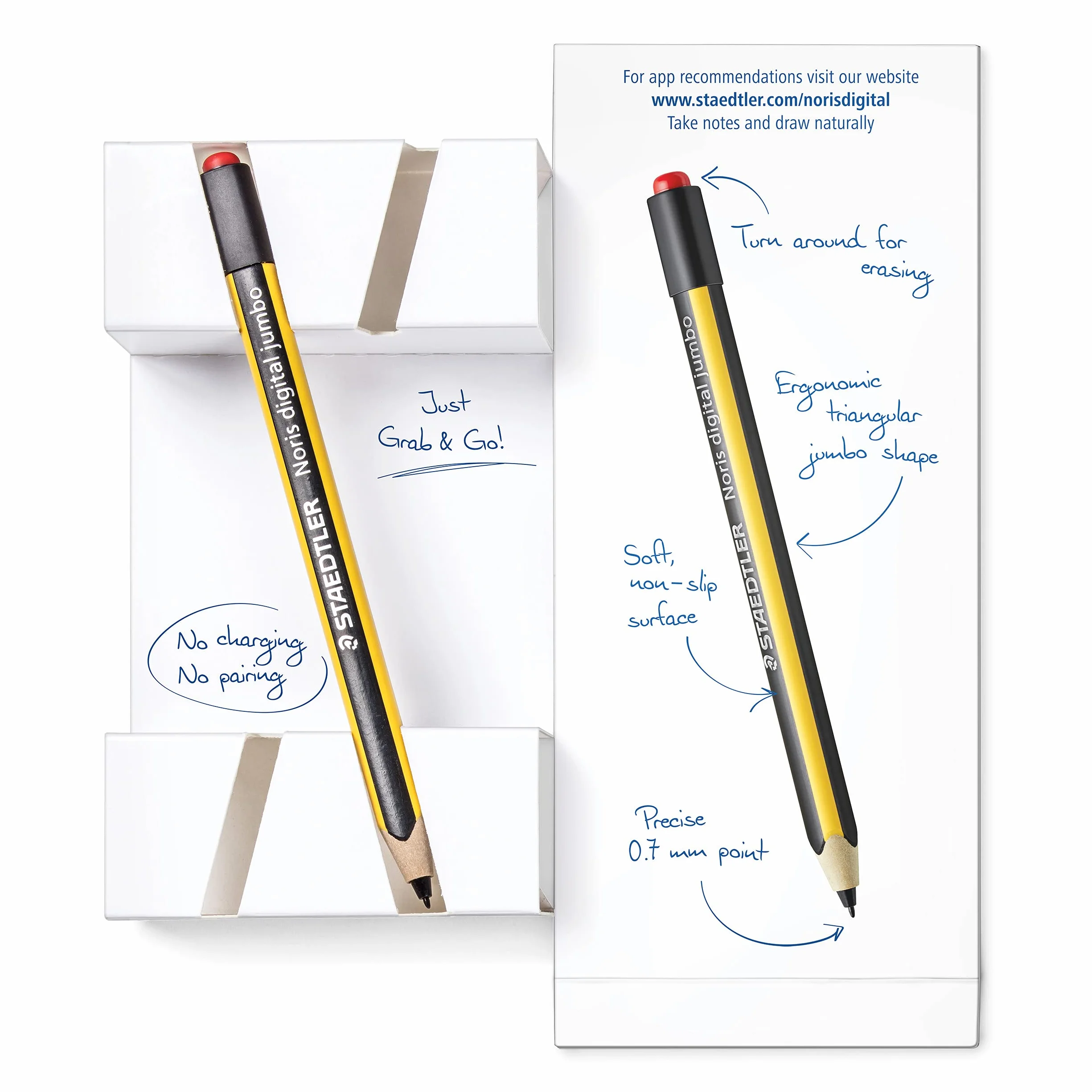 Staedtler Digital Jumbo 180J 22-1 ST Cyfrowy Rysik, Żółty/Czarny, 0.7mm