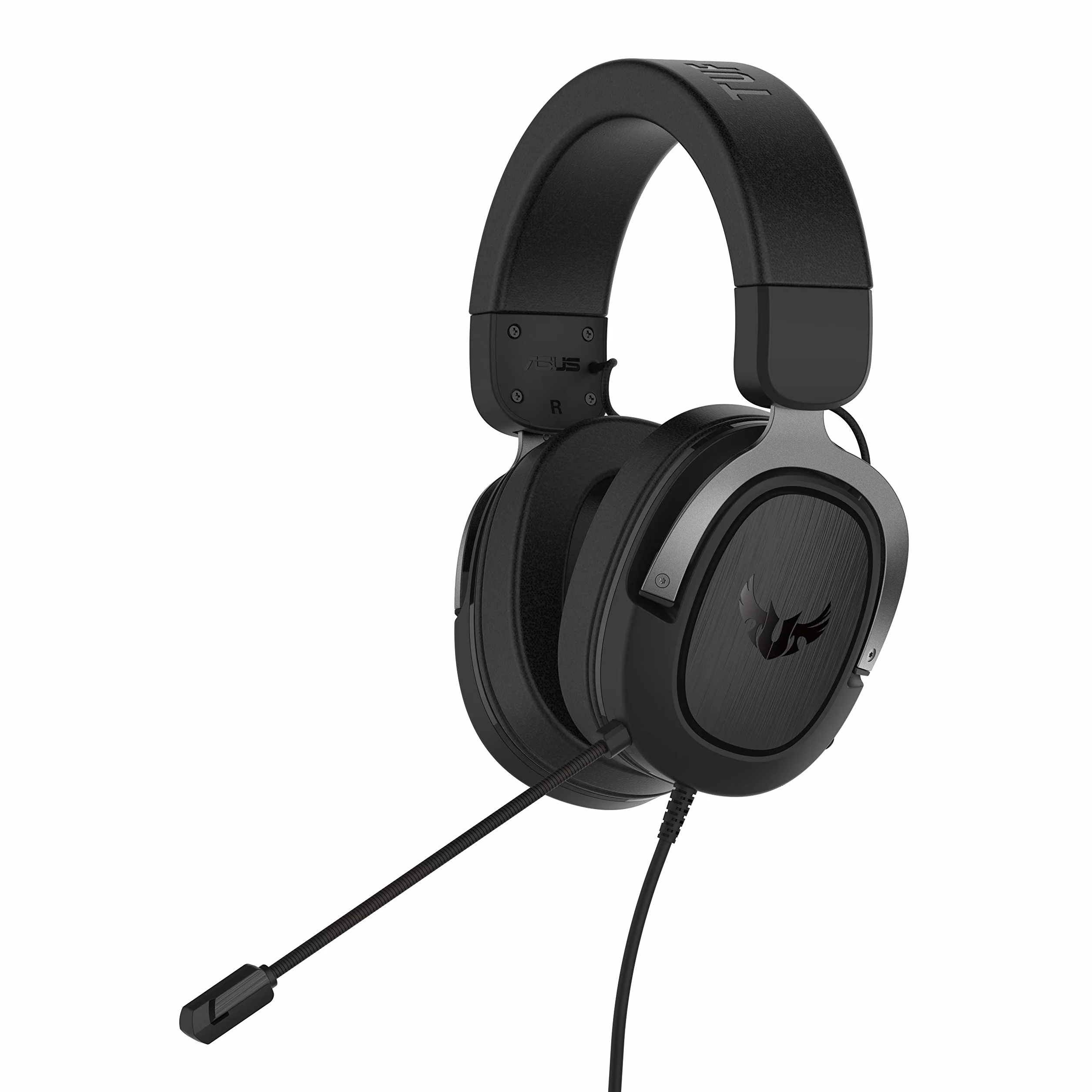 ASUS TUF Gaming H3 Gun Metal Gaming Headset with virtual 7.1 Surround, Tough stainless-steel headband and fast cooling ear cushions for PC, PS4, Xbox One and Nintendo Switch