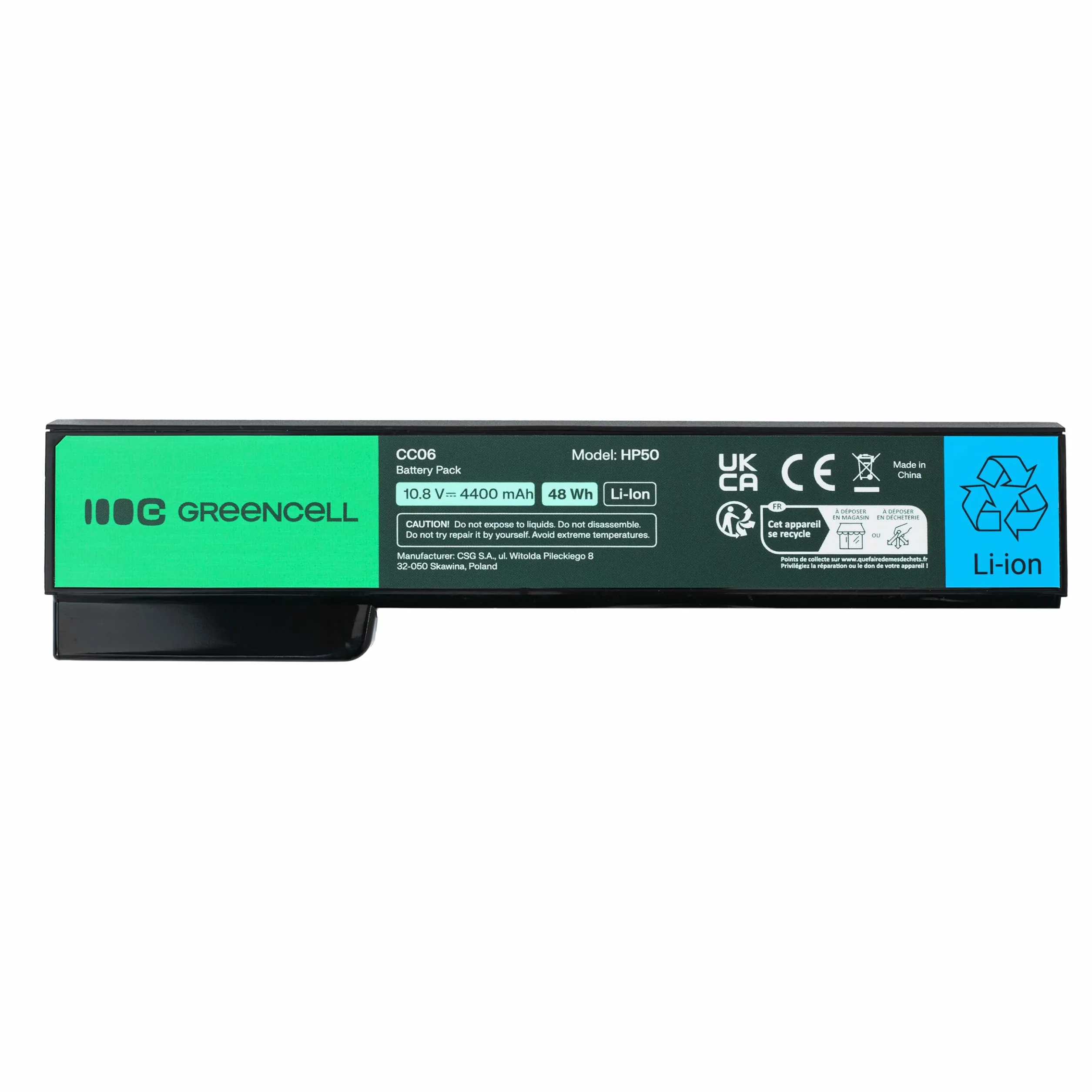 Green Cell Bateria HP CC06 CC06XL CC09 628664-001 628666-001 do Laptopa HP EliteBook 8460p 8460w 8470p 8470w 8560p 8570p ProBook 6360b 6460b 6465b 6470b 6560b 6565b 6570b 6475b (4400mAh 10.8-11.1V)