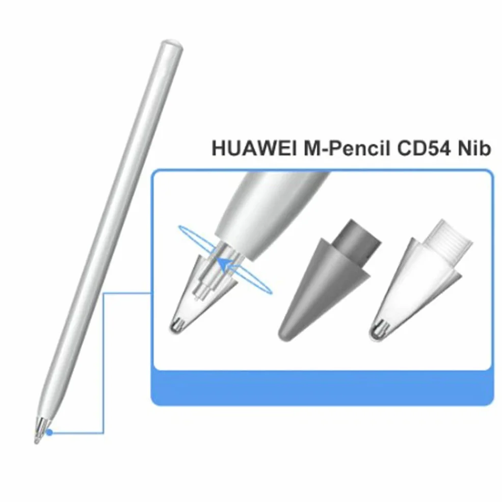 2-pak wymiennych końcówek do Huawei M-Pencil 2nd / M - Pencil 3. ołówek, zapasowa stalówka, rysik, rysik do ekranu dotykowego, M-Pencil 2 generacji, CD54, końcówka ołówkowa (biała)