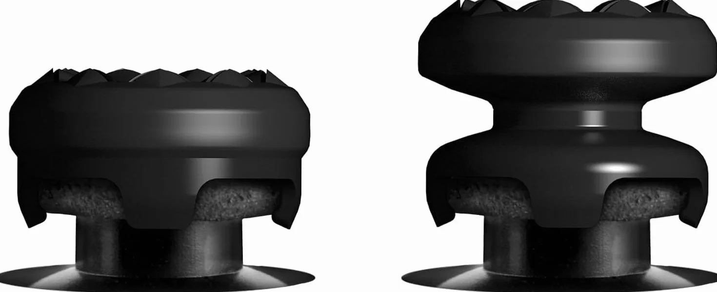 KontrolFreek FPS Freek Galaxy Black na PlayStation 4 (PS4) i PlayStation 5 (PS5) | Performance Thumbsticks | 1 wysoki stan, 1 średni wzrost | czarny