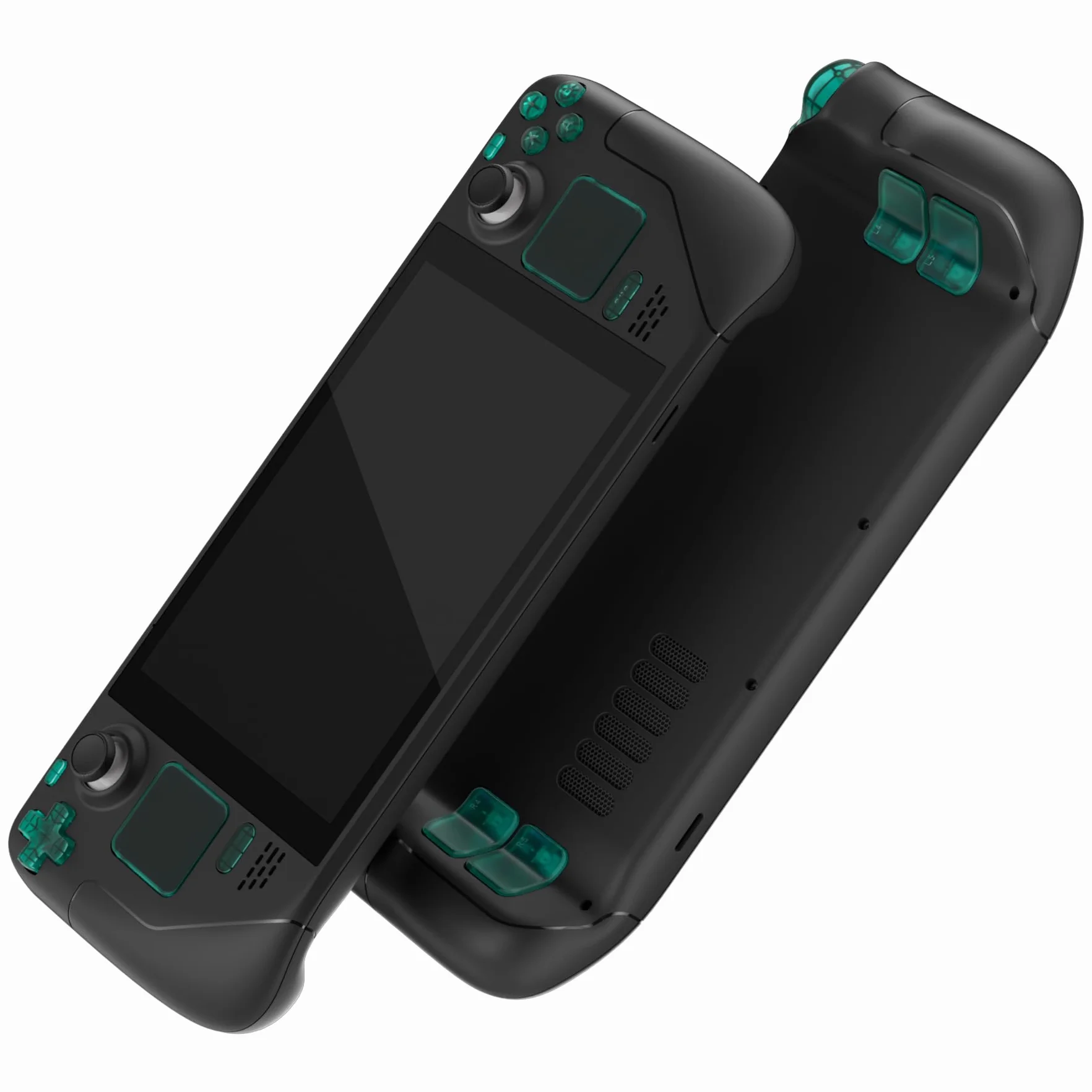 Zamiennik eXtremeRate Szmaragdowo Zielony Pełny Zestaw Przycisków dla Steam Deck, Niestandardowy Panel ABXY D-pad Trackpad Bumpers Triggers Przyciski i Śrubokręty dla Steam Deck Przenośna Konsola — Konsola Nie Jest Dołączona