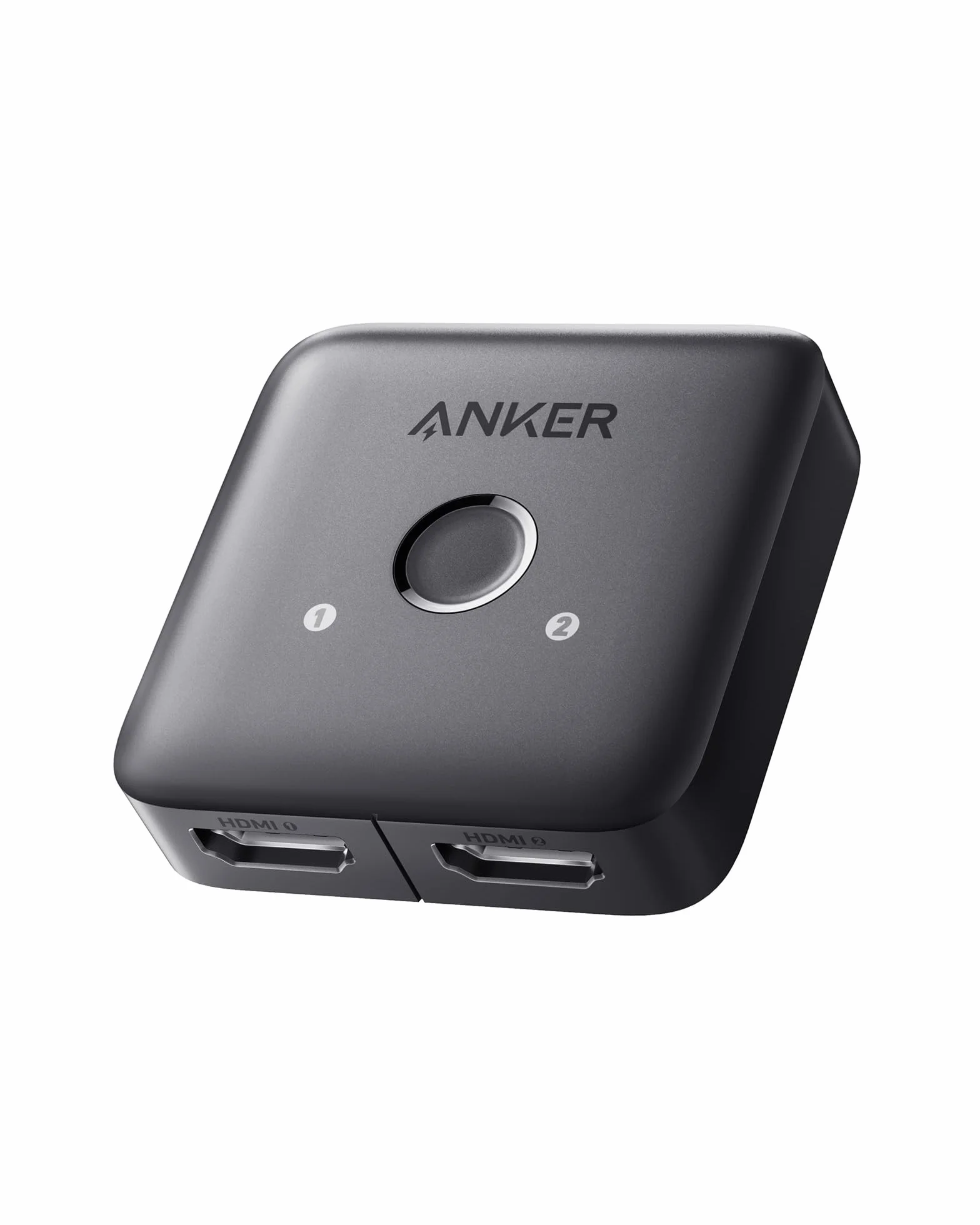 Przełącznik HDMI Anker, HDMI 4K@60Hz, 2 wejścia i 1 wyjście, gładkie wykończenie, zgodność z HDR, 3D, Dolby, kompatybilność z laptopami, komputerami PC