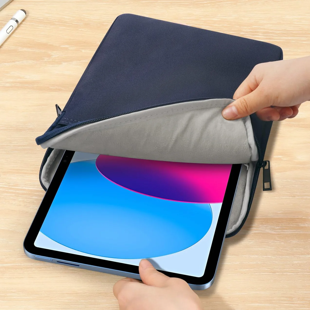 Dadanism 9-11 Inch Tablet Sleeve Bag Carrying Case for iPad (A16) 11th Gen 11", iPad 10th Gen 10.9" Air 5/4, i-Pad Air/Pro 11", i-Pad 9/8/7th 10.2", Galaxy Tab A9+ Plus 11"/S9 FE, Tab M11 11", Indigo