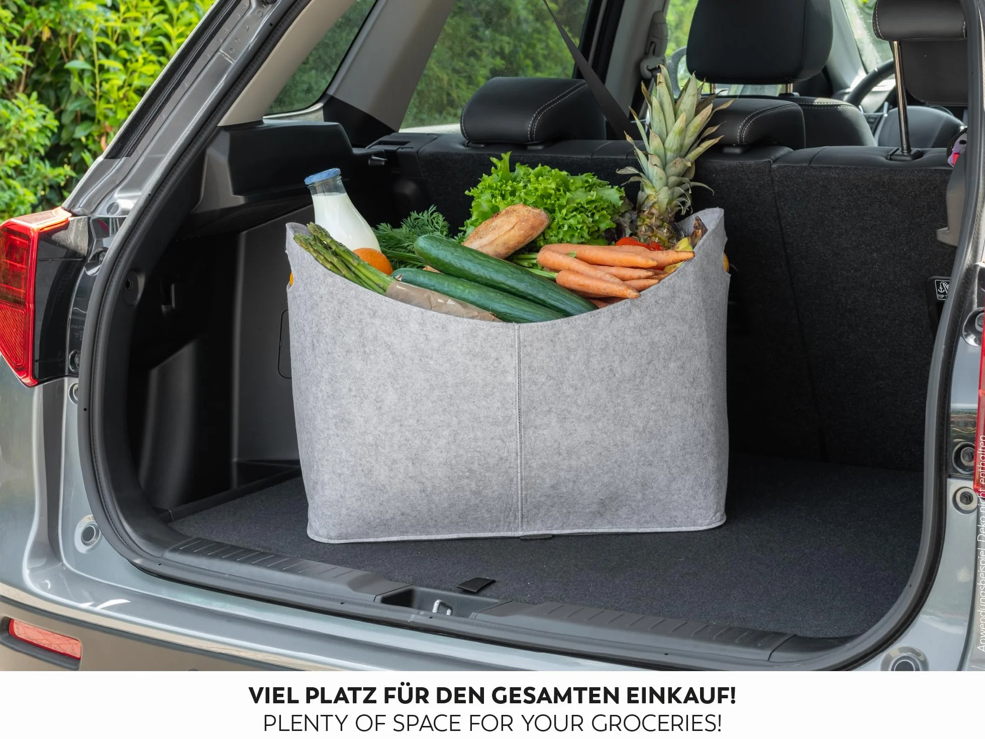 Rubberneck Kosz na zakupy torba filcowa XL składana Shopper Bag szary