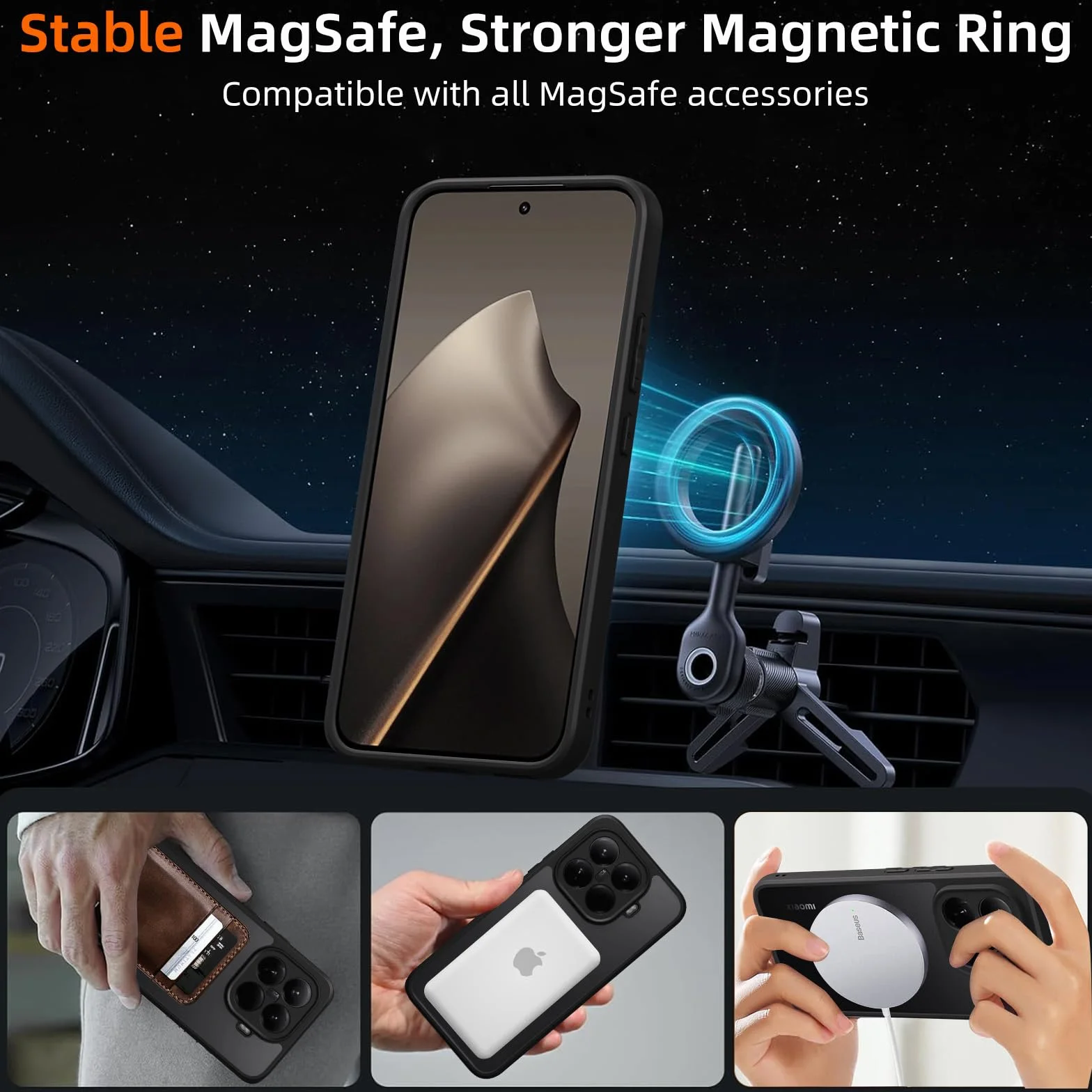 do Xiaomi 15T Pro 5G Pokrowiec kompatybilny z MagSafe z 2 sztukami szkła hartowanego, magnetyczny półprzezroczysty matowy futerał, [odporny na wstrząsy klasy wojskowej] etui z glazurą tylną
