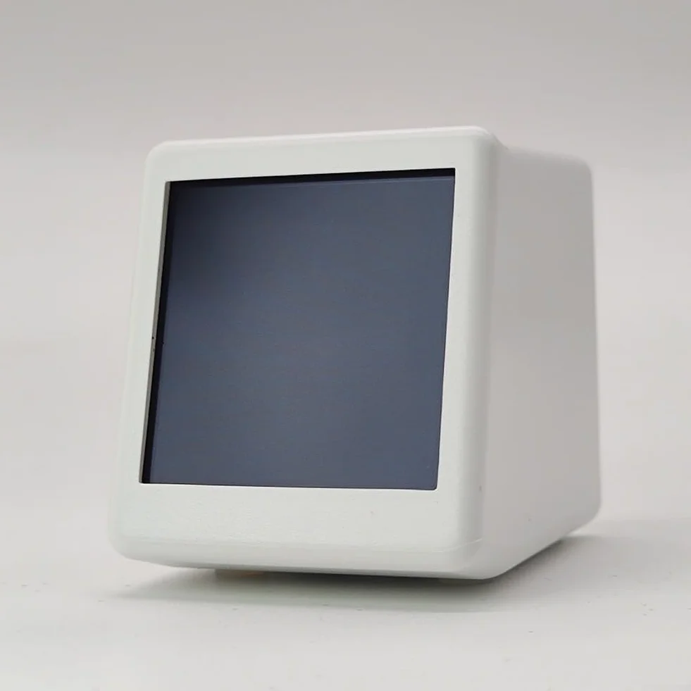 Do Smart Weather Station Mini TV z łącznością Wi-Fi do wyświetlania animacji i funkcją elektronicznego albumu fotograficznego (czarny)