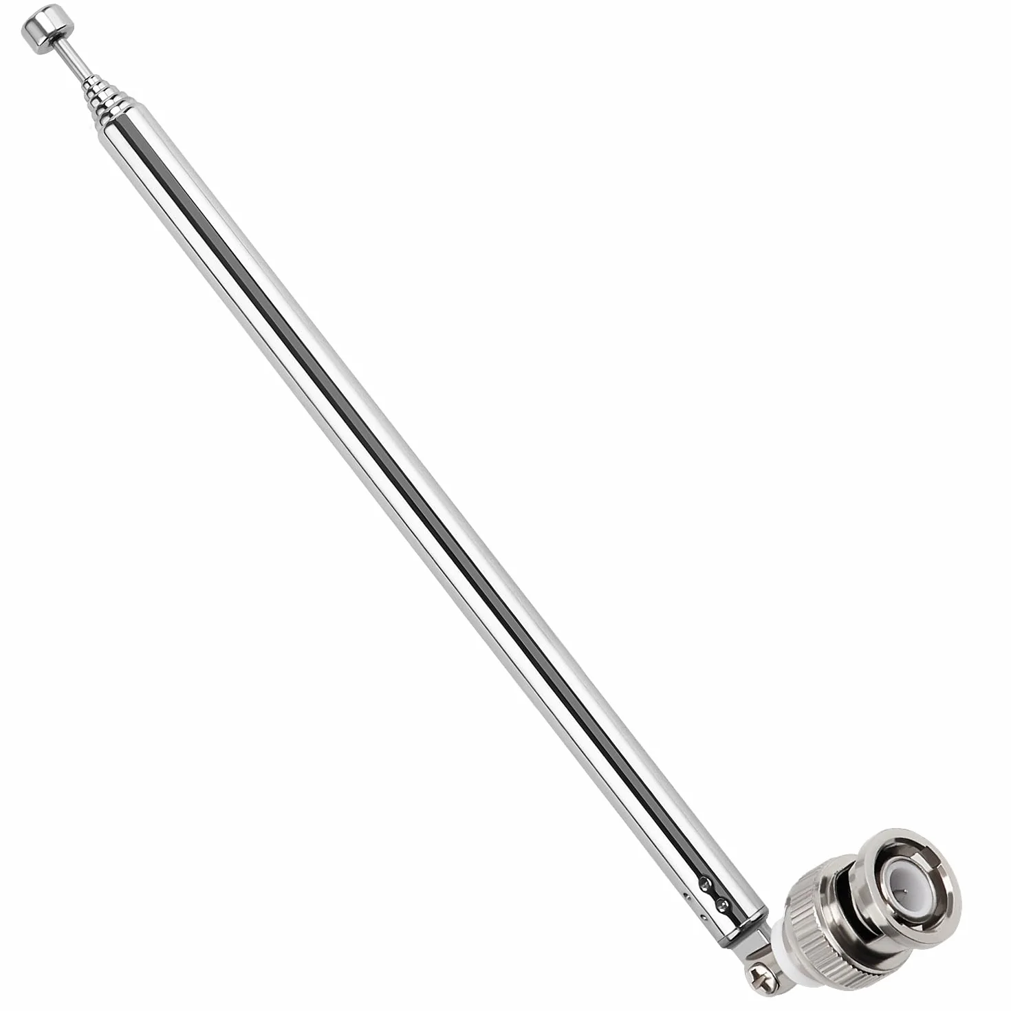 VooGenzek 75cm 7-Sekcyjna Antena Teleskopowa, Wymiana Anteny Teleskopowej, Zamiennik Anteny Teleskopowej, ze Złączem BNC, do Odbioru Radia TV DAB FM/AM Stereo