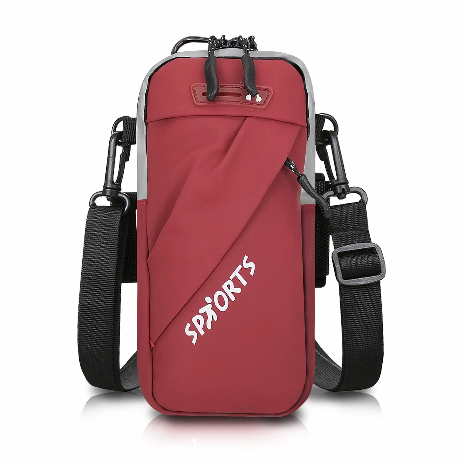 Sportowa bransoletka z kieszenią na słuchawki, etui na telefon komórkowy do zawieszenia na telefon komórkowy 6,5", bransoletka do biegania, z trzema możliwościami noszenia, akcesoria do