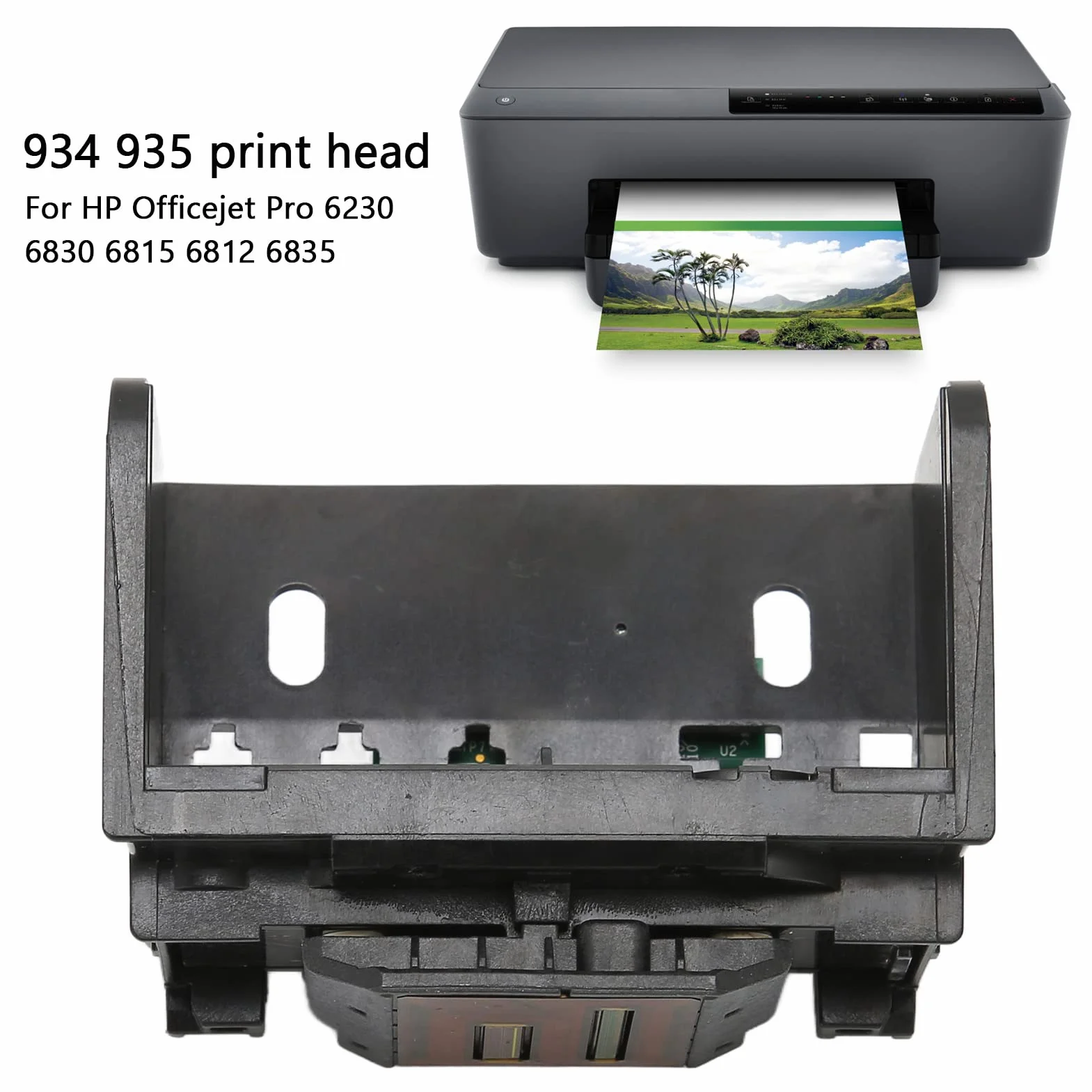Wymienna głowica drukująca, do Officejet Pro 6230 6830 odporne na zużycie 934 935 wkłady atramentowe 6815 6812 6835, materiały eksploatacyjne do drukarek ABS i zestawy