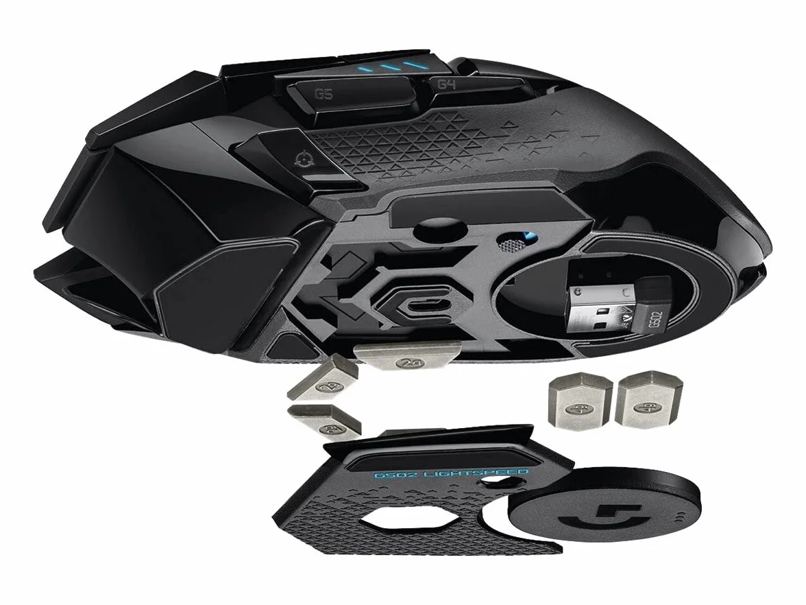 Logitech G G502 LIGHTSPEED Bezprzewodowa mysz gamingowa, HERO 25K, 25600 DPI, 11 przycisków, czarna